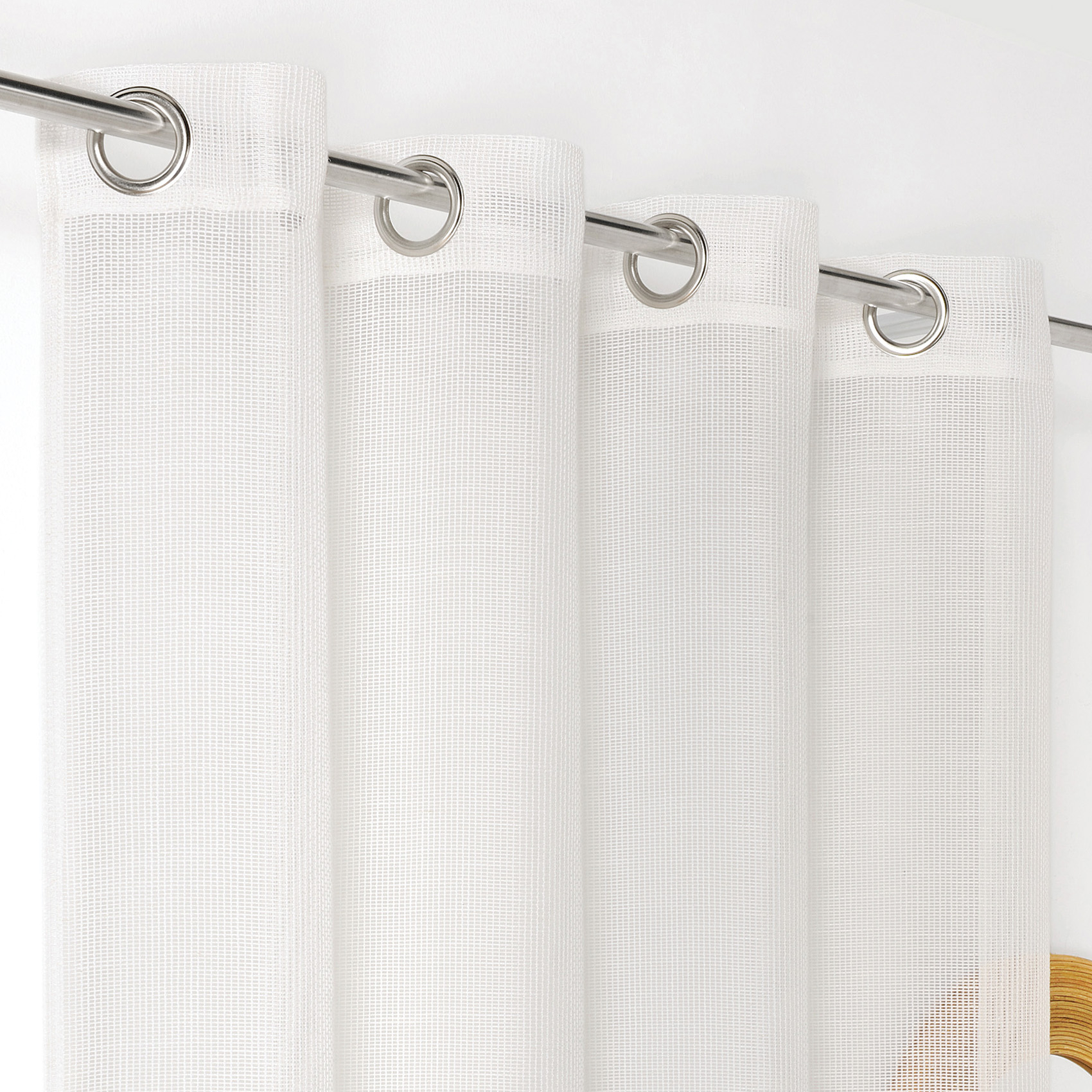 Voilage tissé maille uni — vue 3