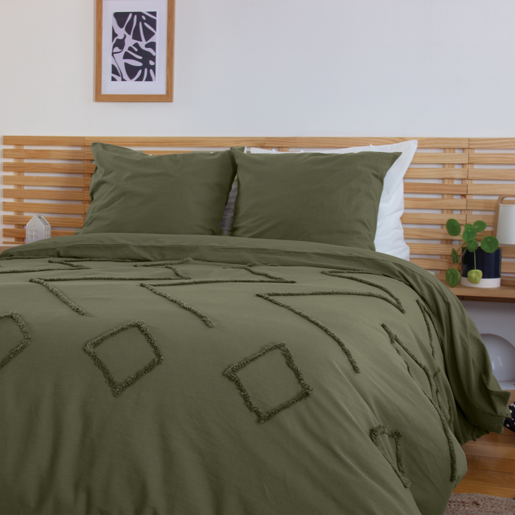 Parure de lit coton tuftée géométrique — vue 5