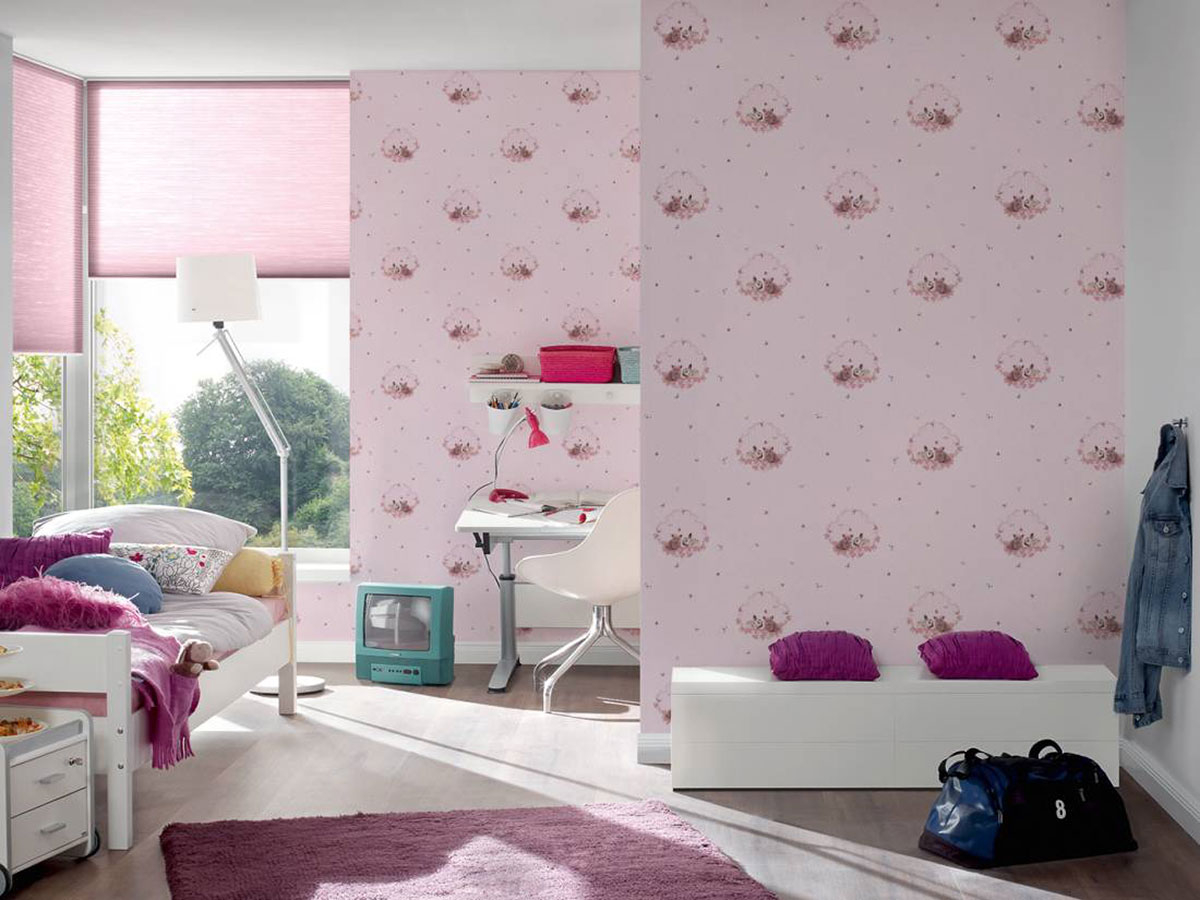 Papier Peint Lapin et Chaton