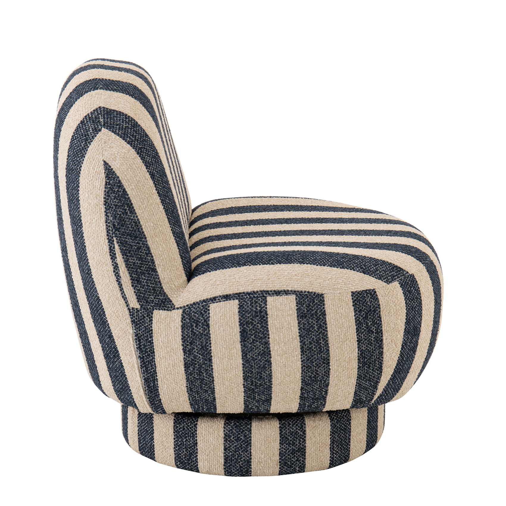 Fauteuil lounge en tissu rayé — vue 3