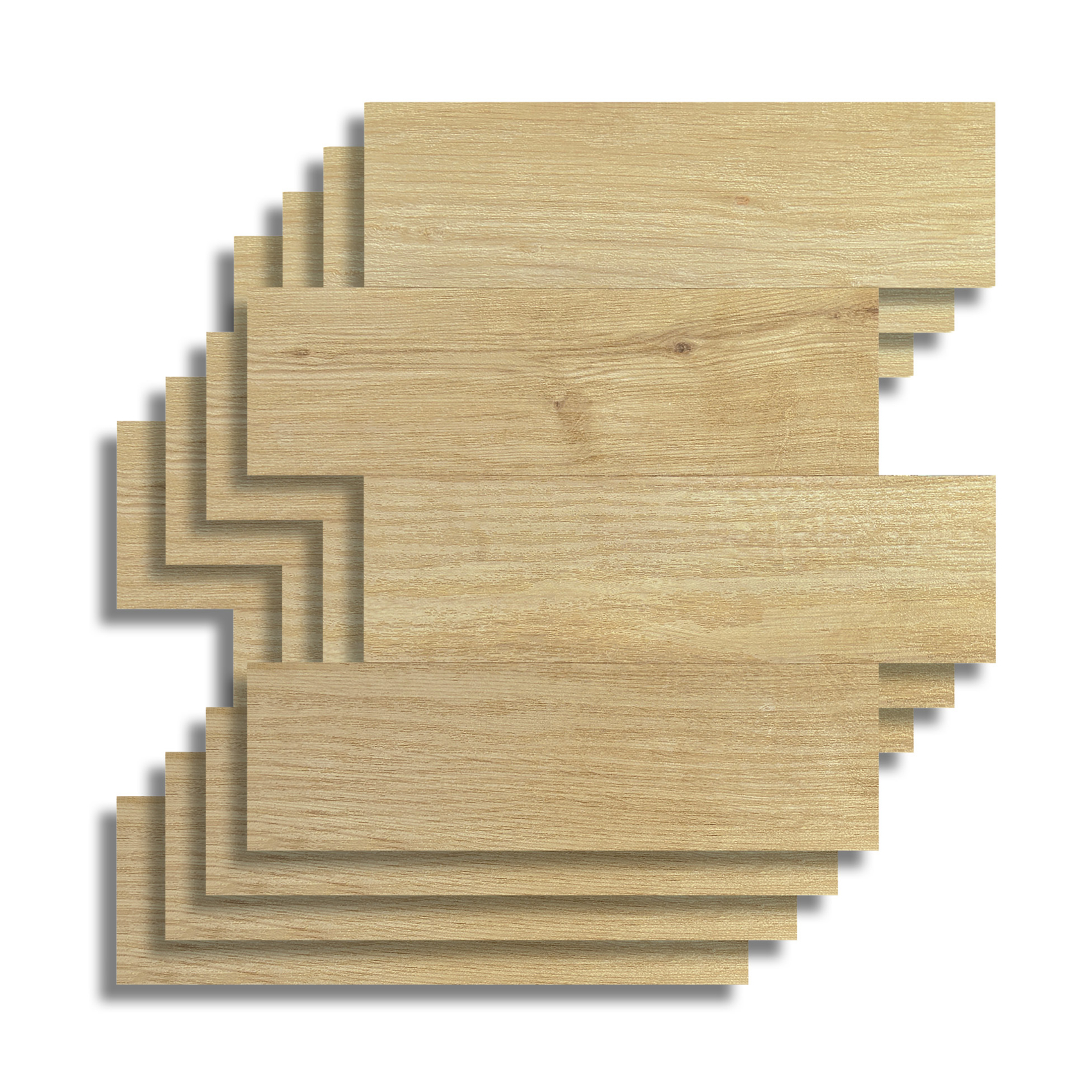Lot de 4 crédences adhésives murales 3D effet bois — vue 3