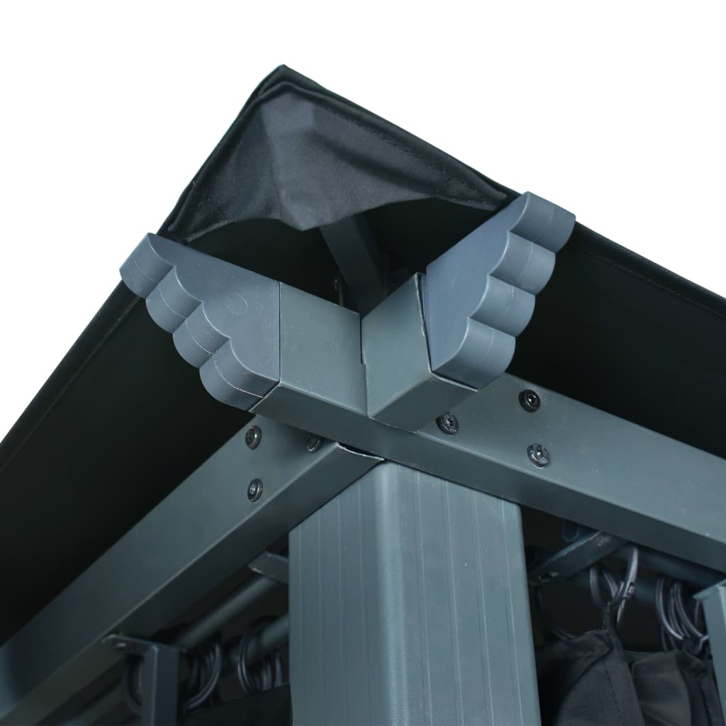 Tonnelle avec rideau et lumières LED 3x3 m — vue 5