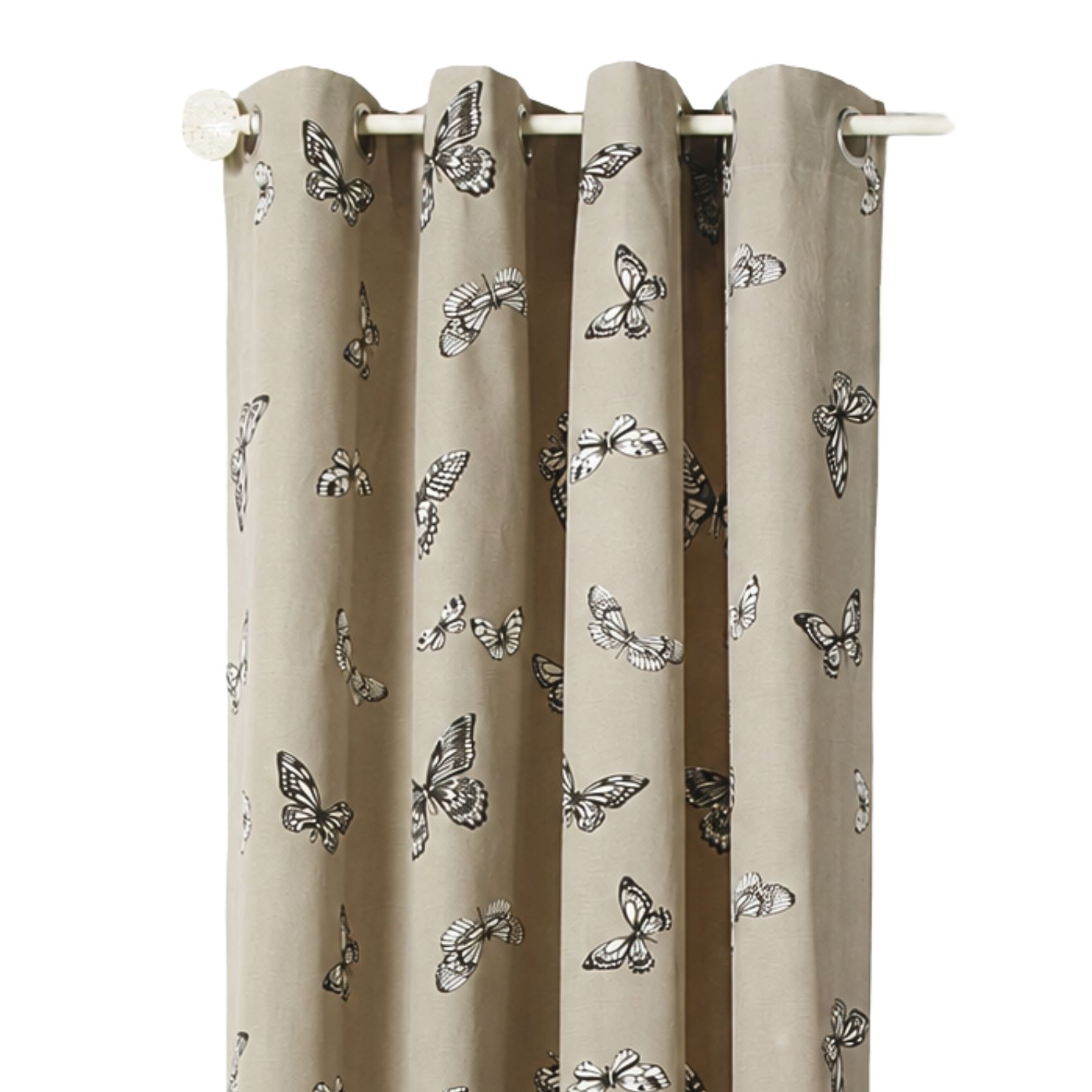 Rideau jacquard imprimés de papillons — vue 3