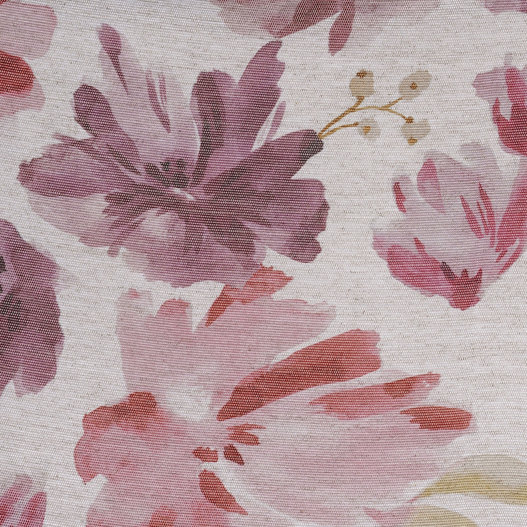 Rideau tamisant aquarelle fleurs — vue 4