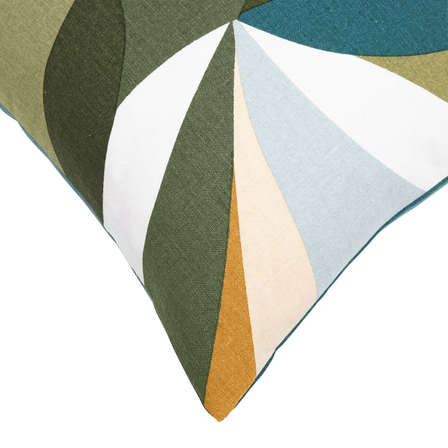 Coussin polycoton motif feuilles graphiques — vue 5