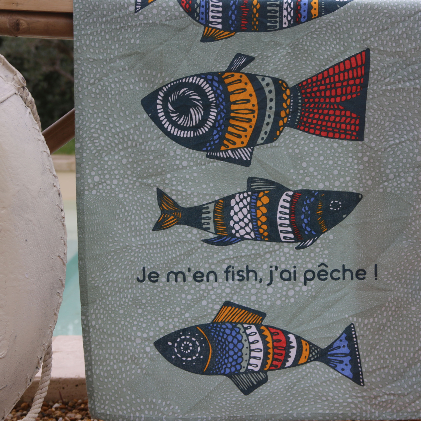 Set de 3 torchons motifs poisson — vue 3