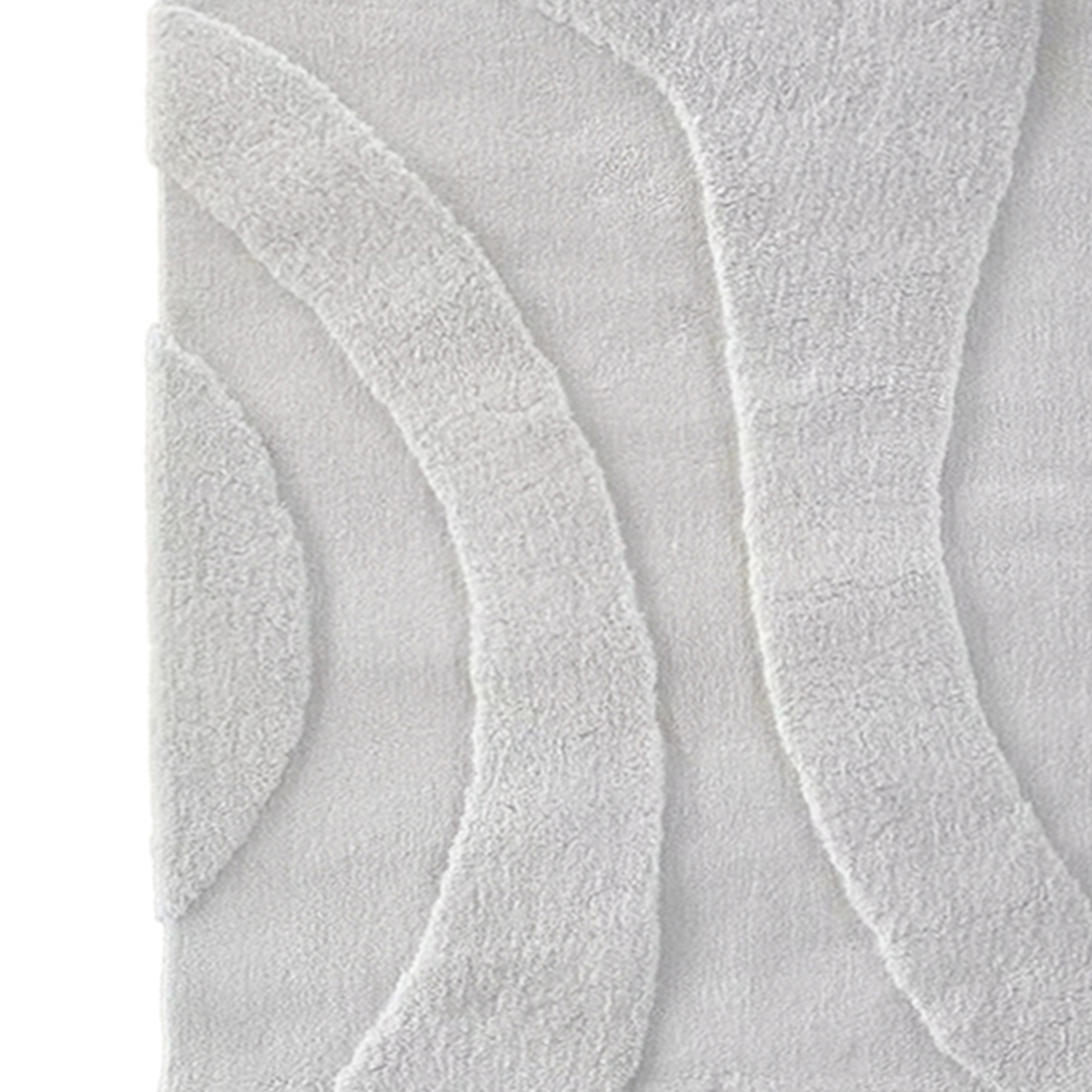 Tapis de salon motif ondulation en relief, effet texturé — vue 3