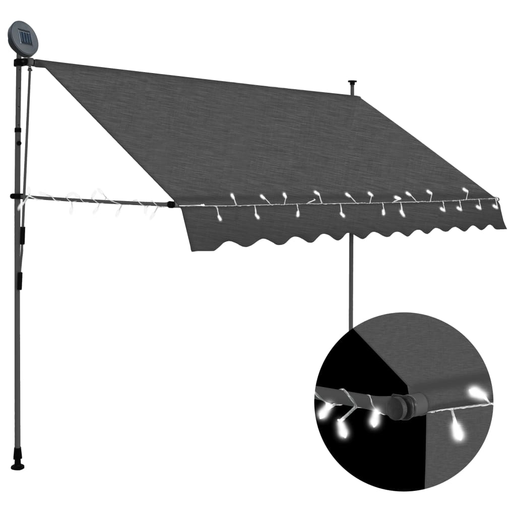 Auvent manuel rétractable avec LED — vue 5