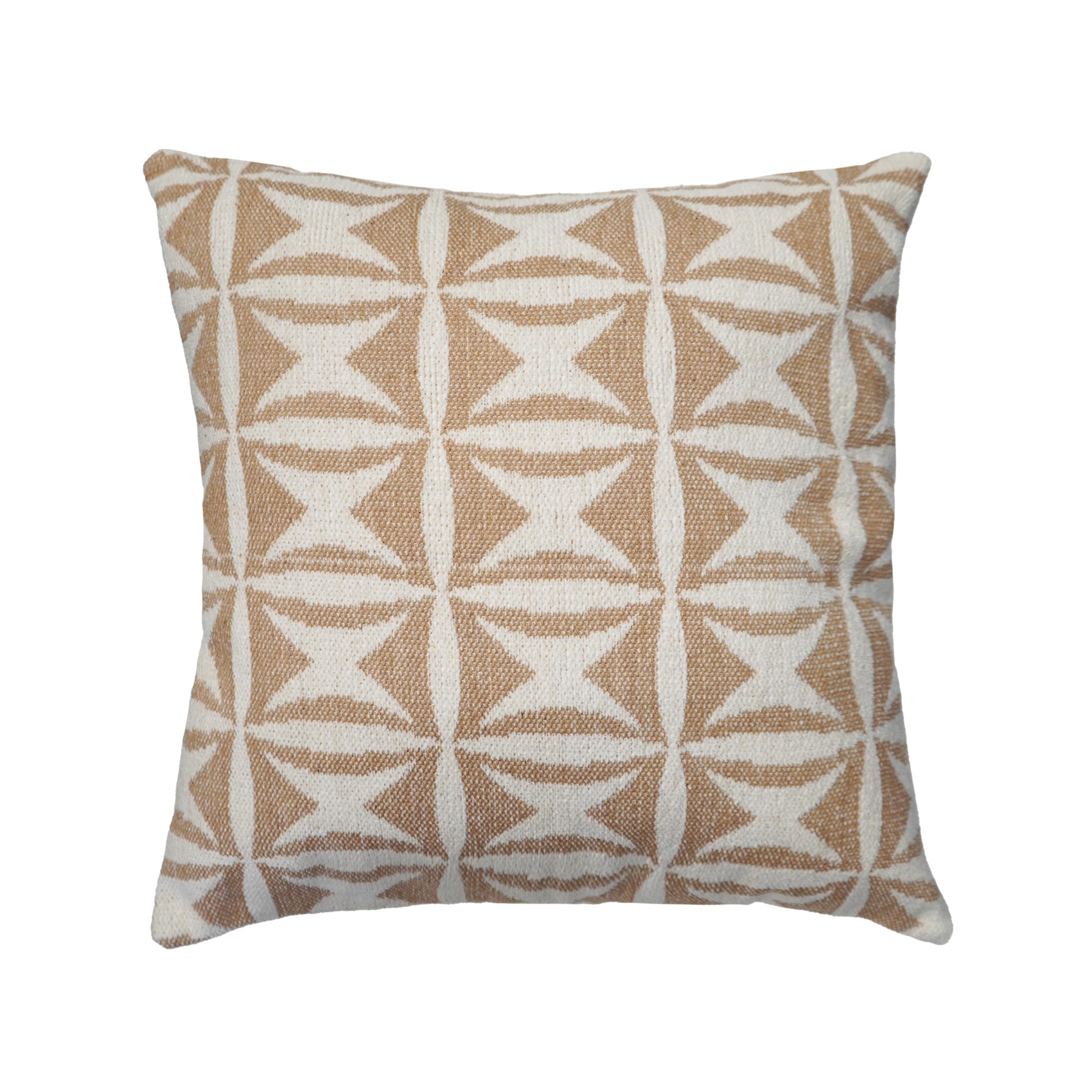 Coussin décoratif en jacquard à motif géométrique