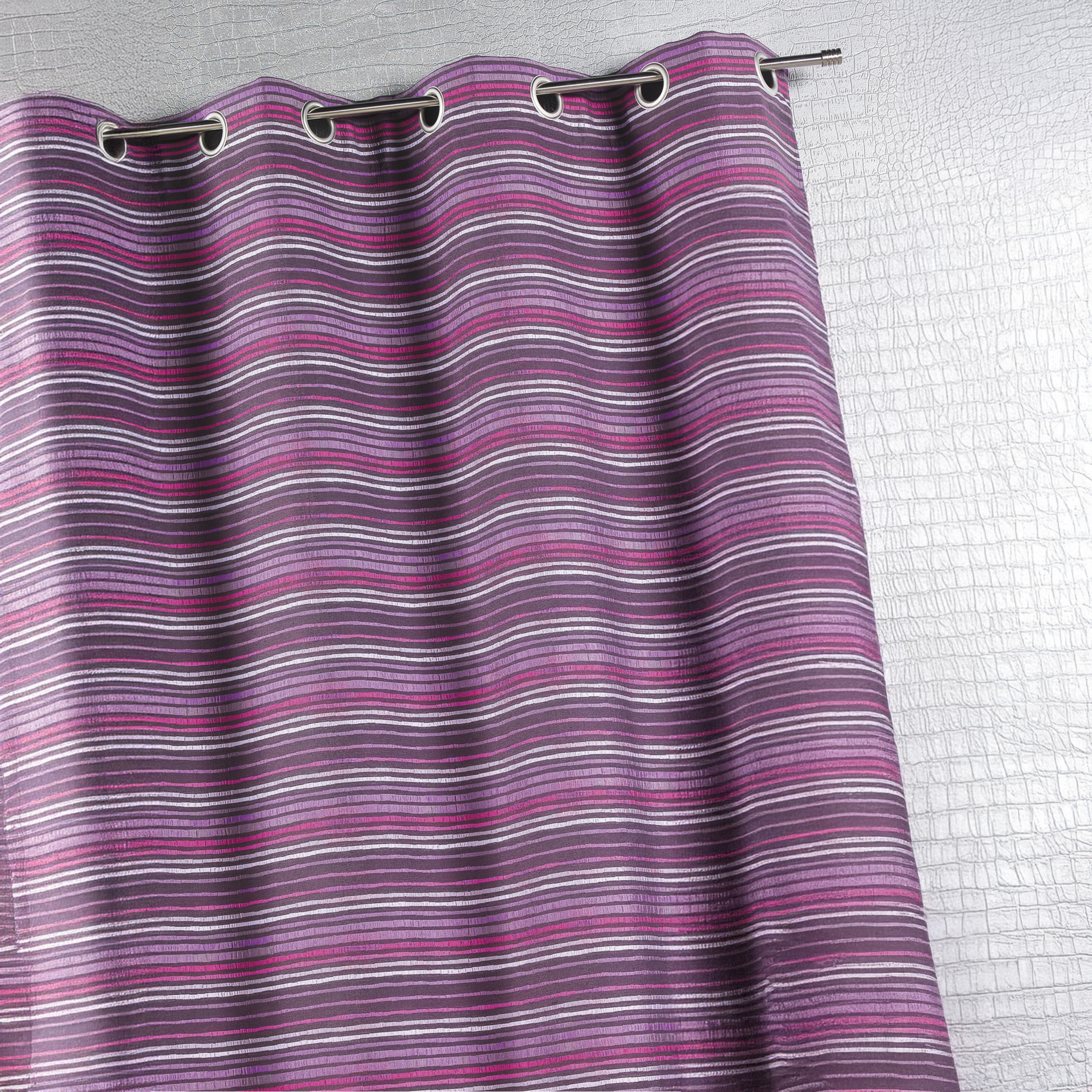 Rideau d'ameublement en jacquard à fines rayures — vue 4