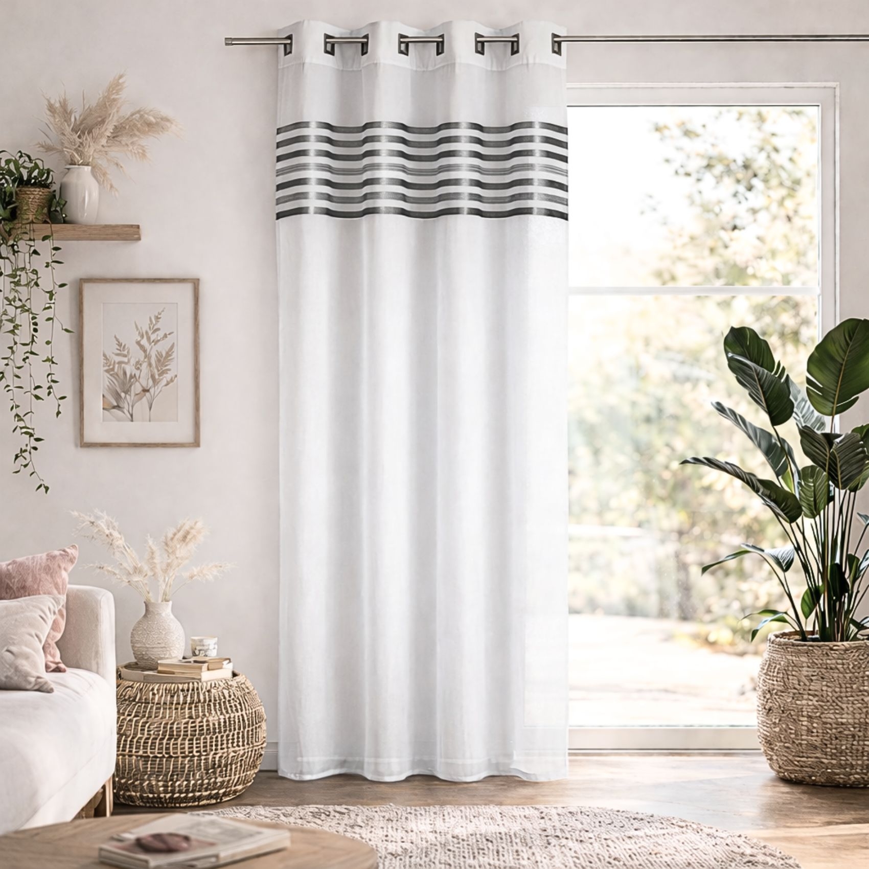 Voilage étamine parement tissé dans le haut — vue 5