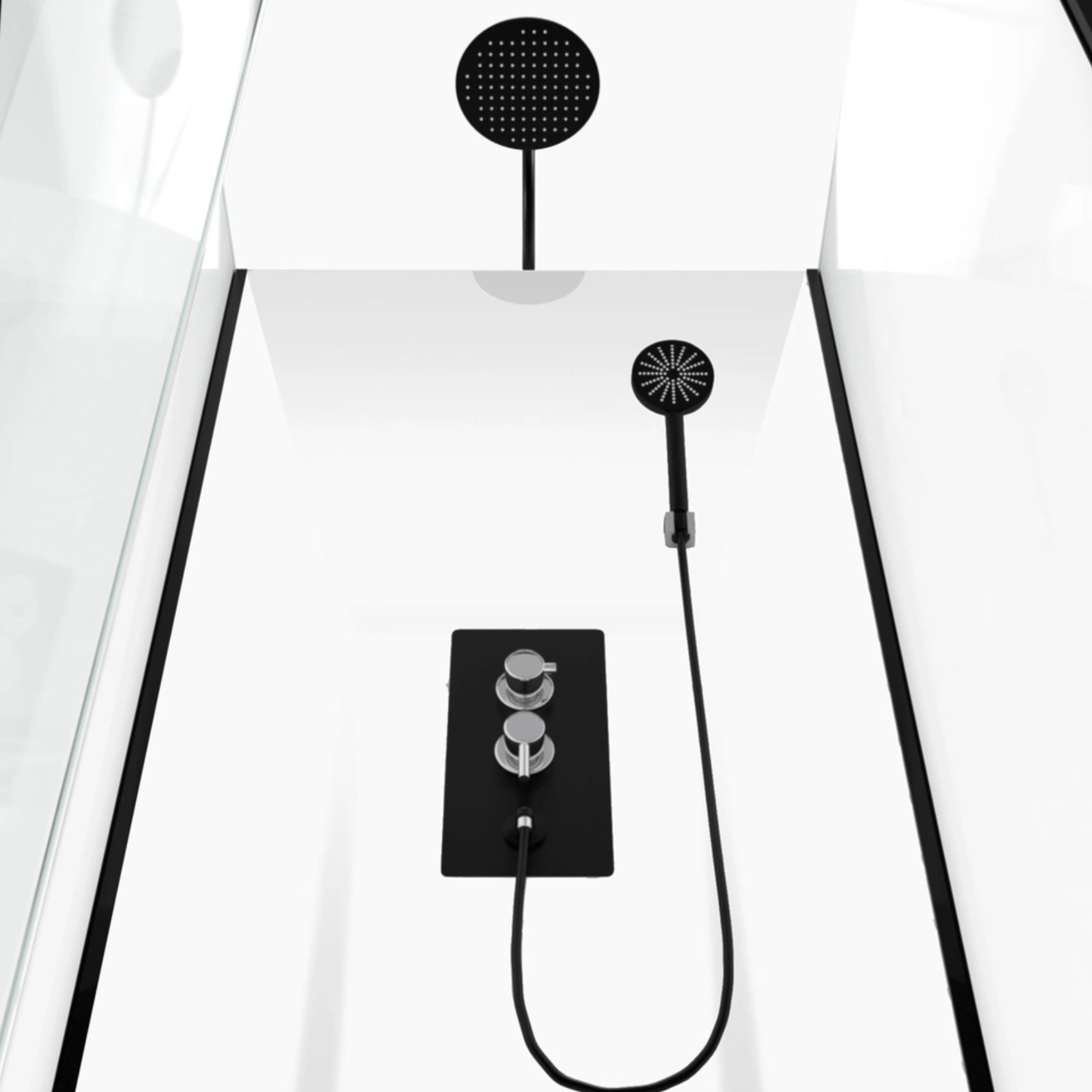 Cabine de douche style Indus — vue 3