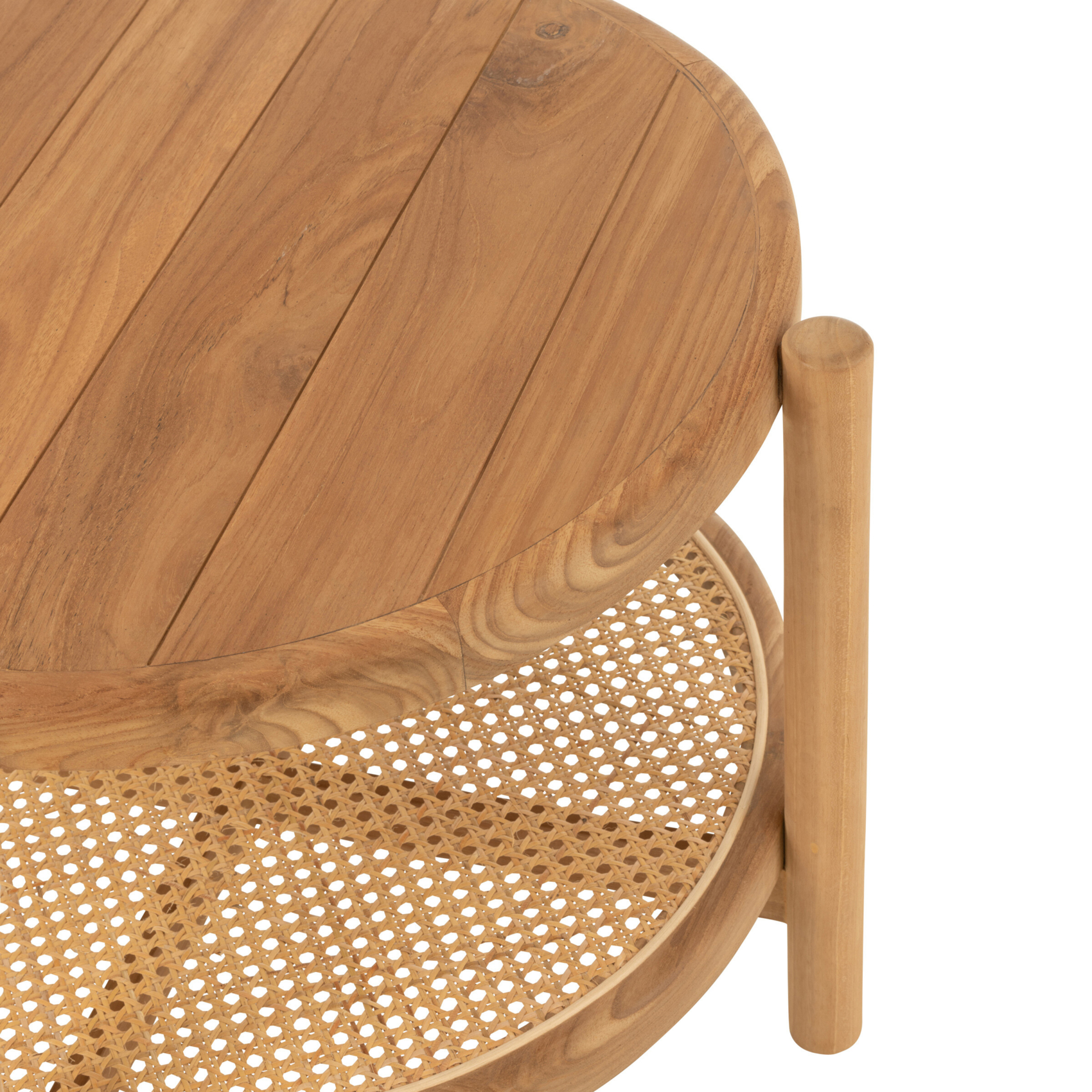Table basse bois double plateau en teck — vue 4