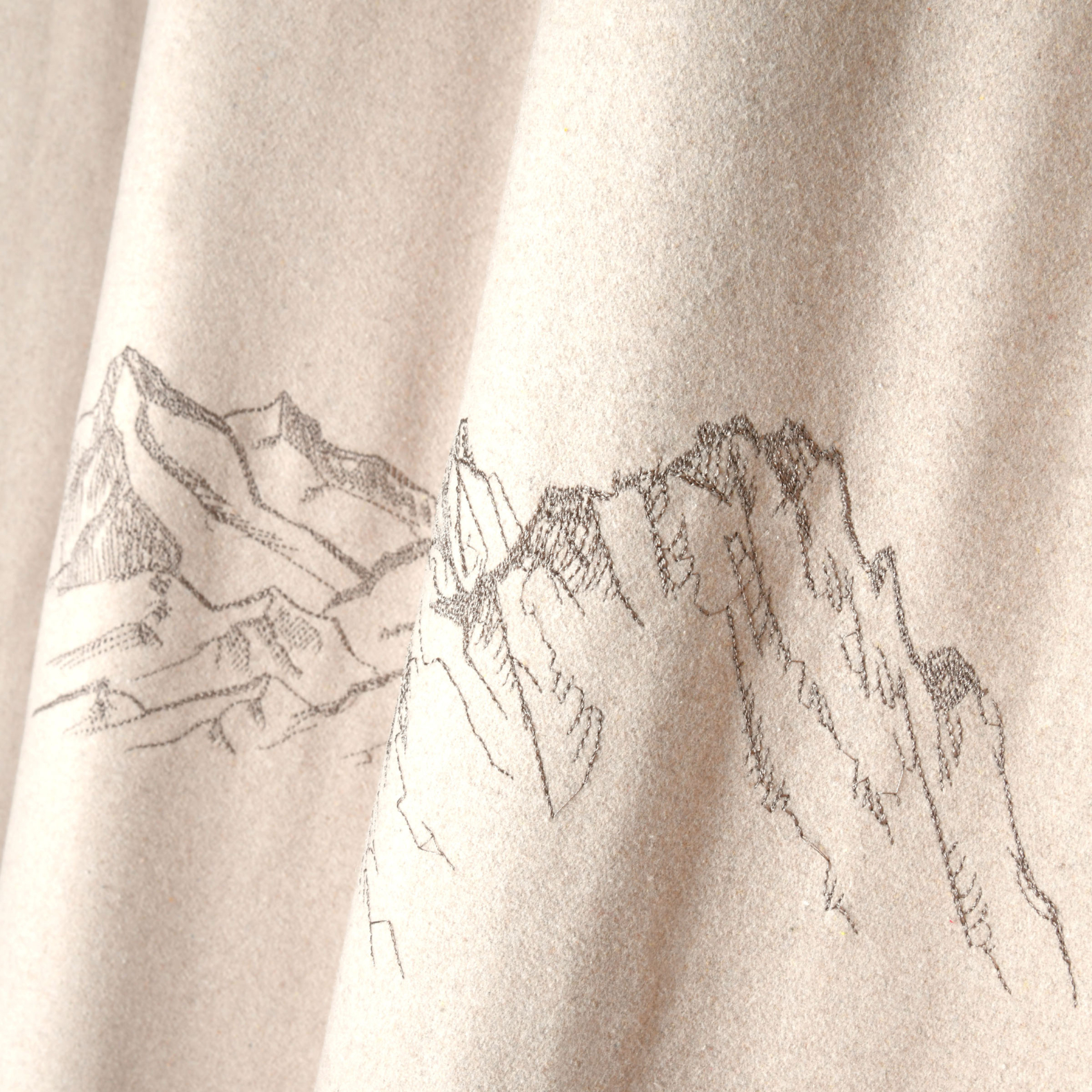 Rideau tamisant montagne à œillets effet lainage — vue 4