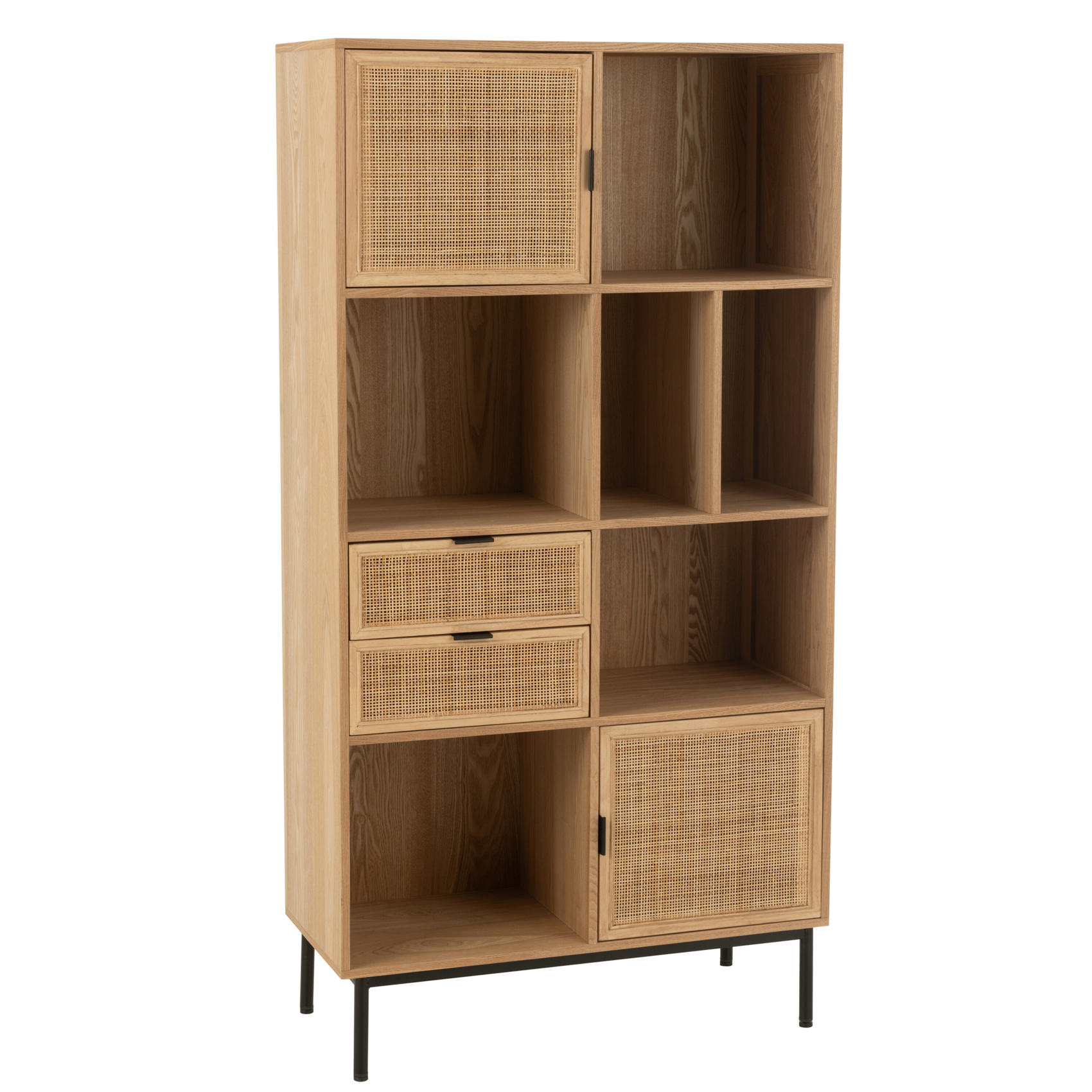 Meuble salon en bois rangements multiples