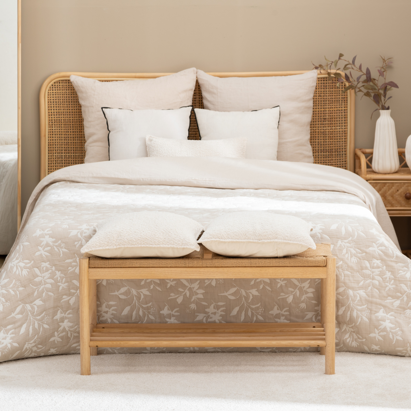 Dessus de lit fleuri matelassé — vue 4