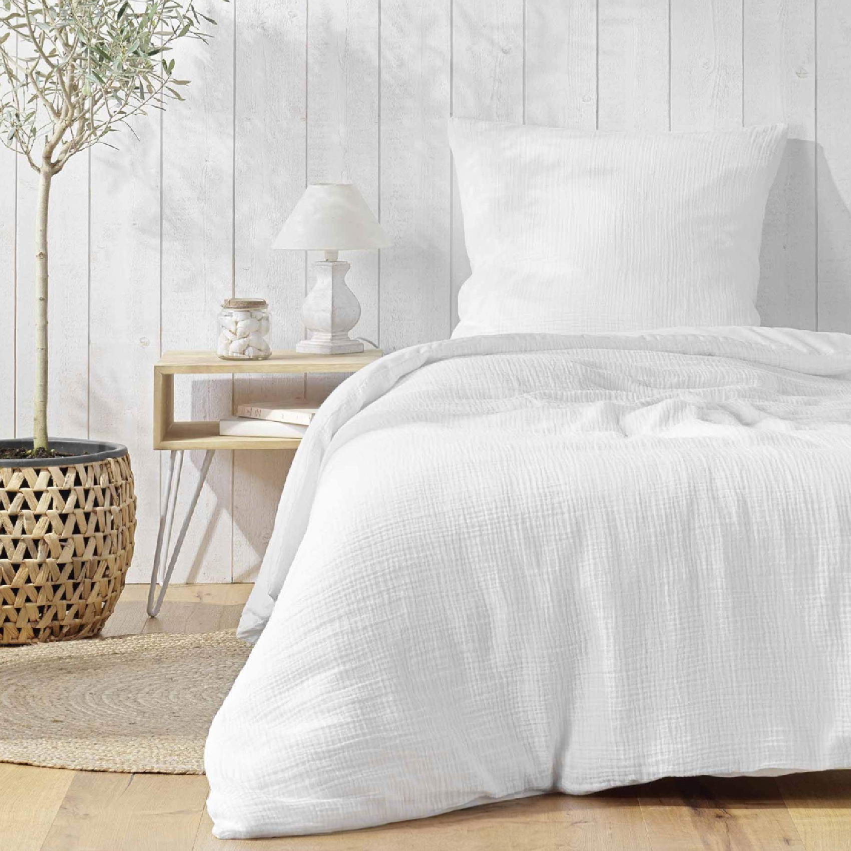 Parure de lit en gaze de coton