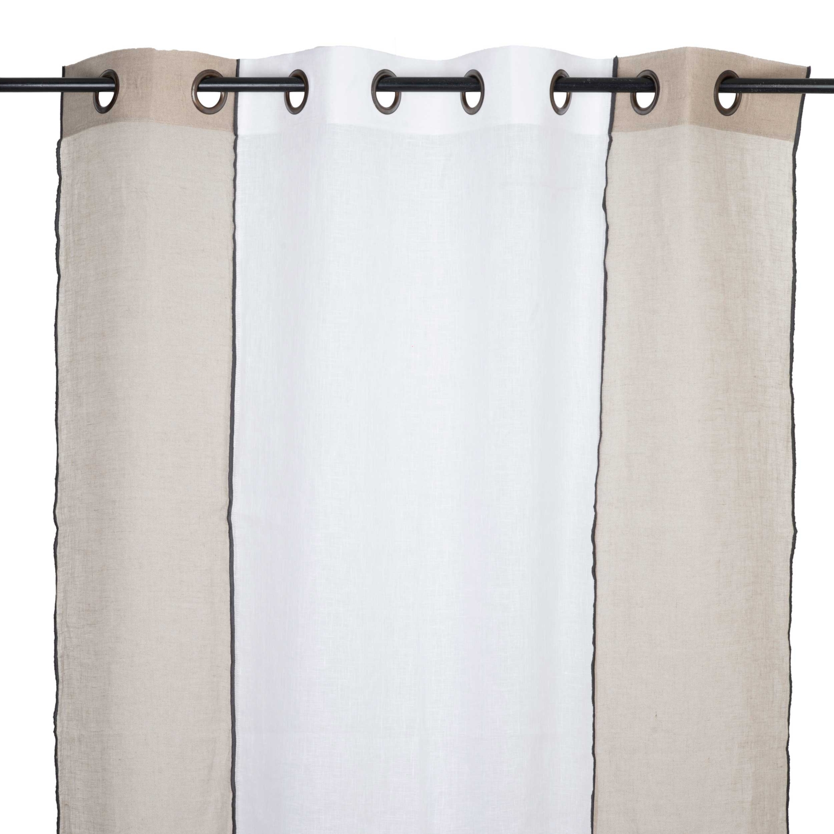 Voilage en lin à œillets