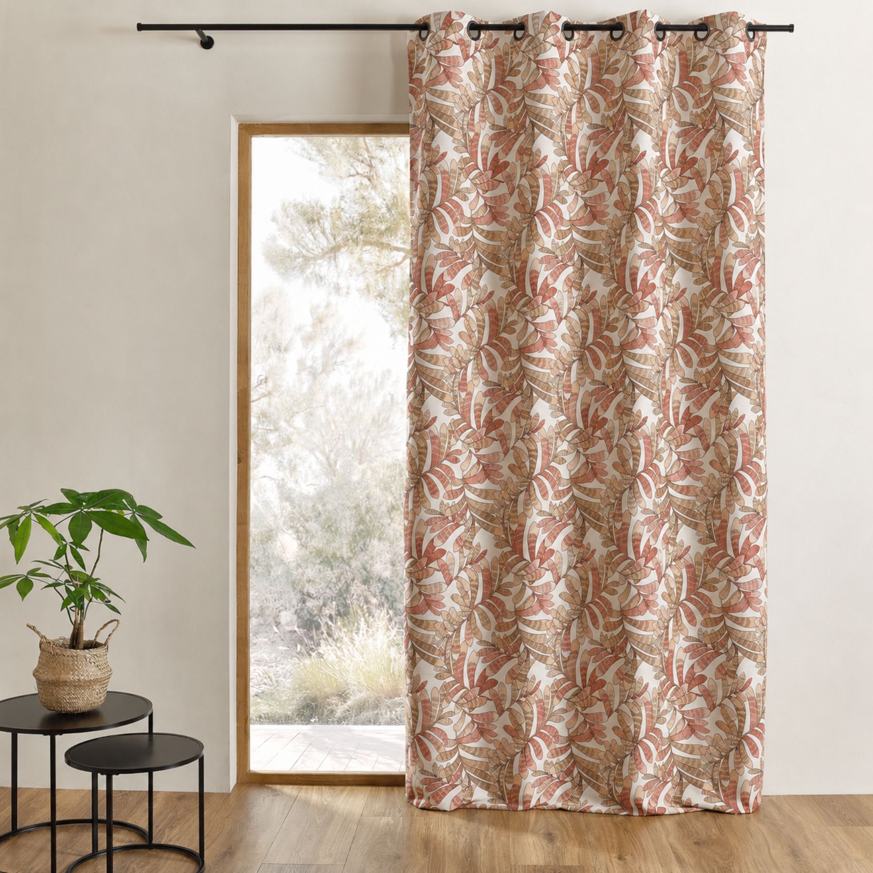 Rideau tamisant jacquard à motifs végétaux — vue 5