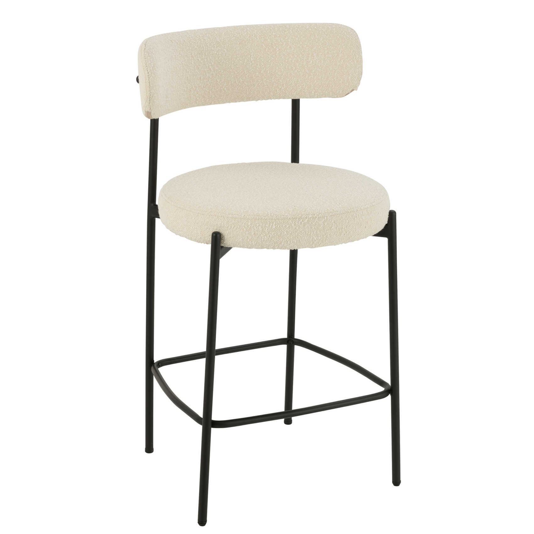Chaise de bar en métal et tissu bouclette — vue 5