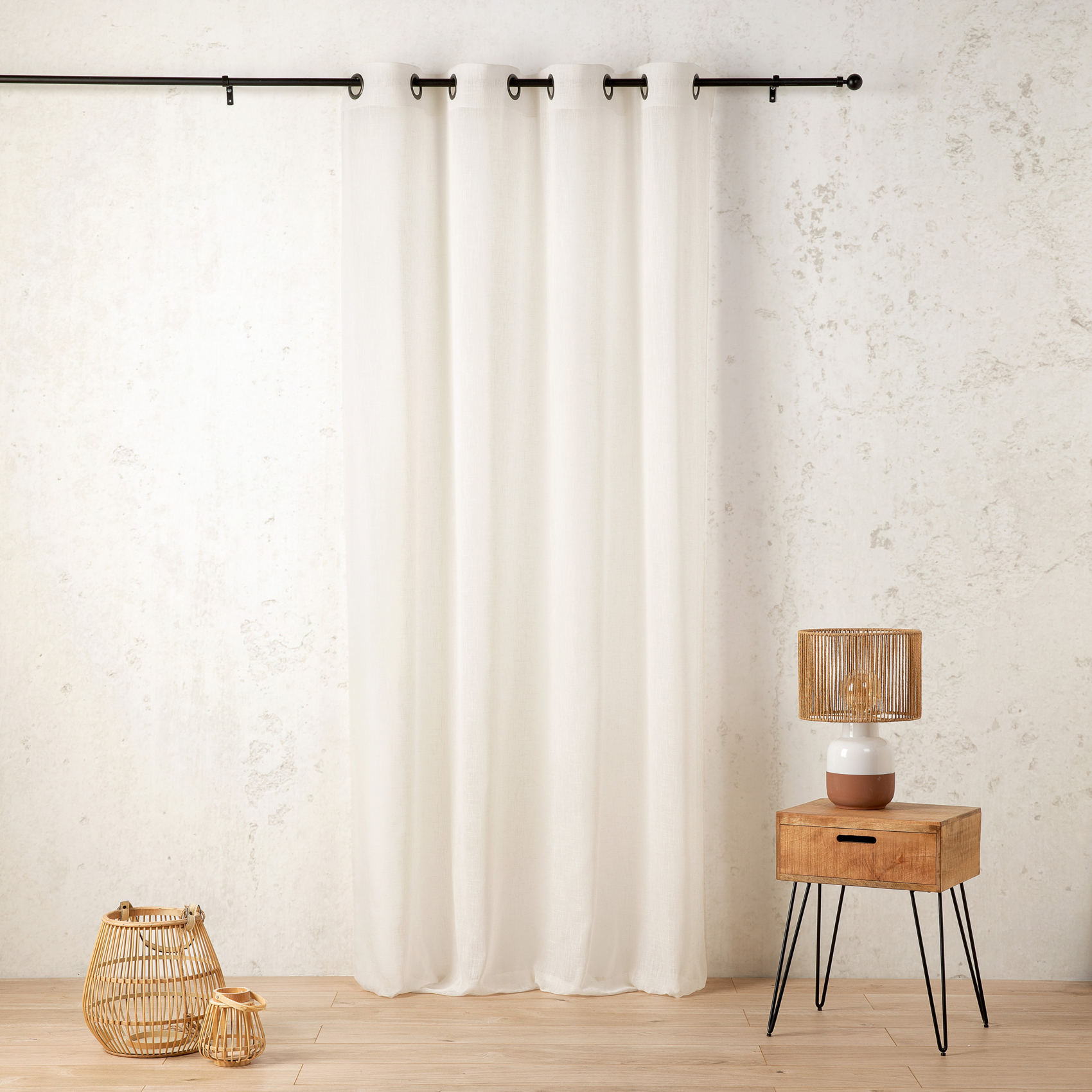 Voilage en polycoton chiné — vue 5