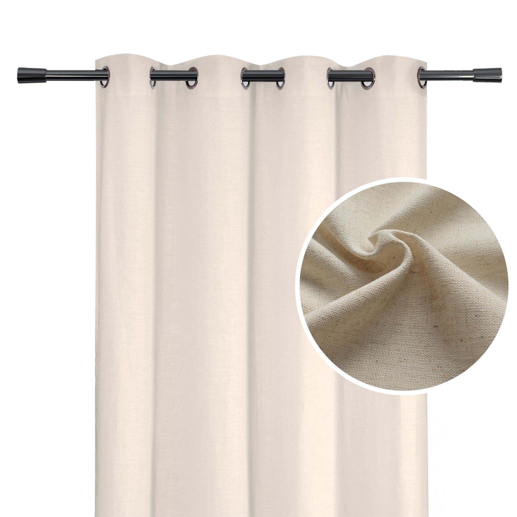 Rideau poly-lin à œillets — vue 3