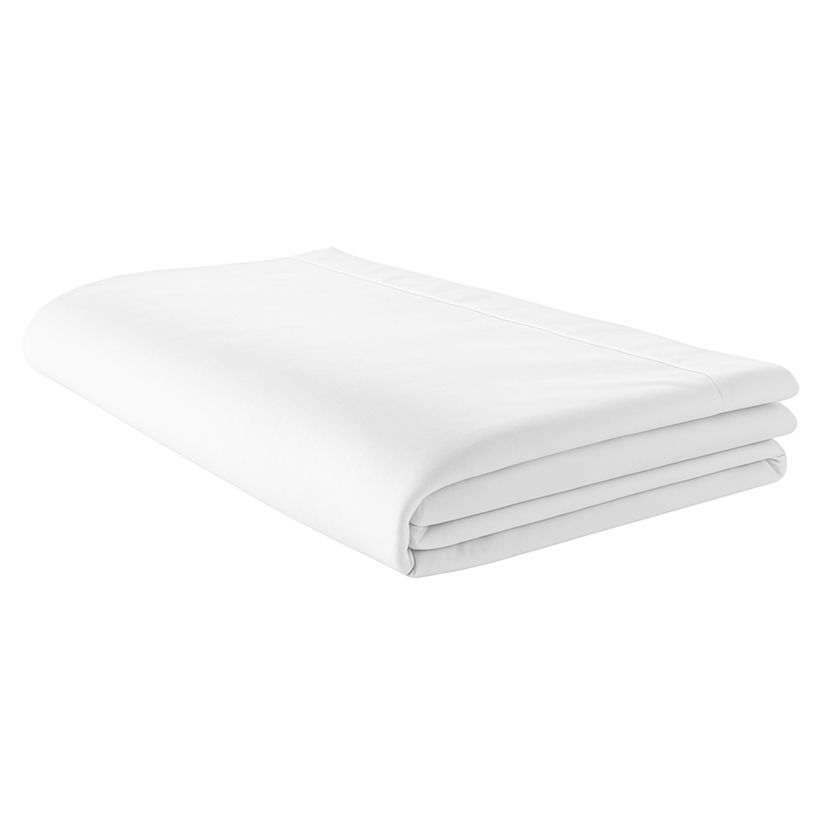 Drap plat piqué uni en percale de coton