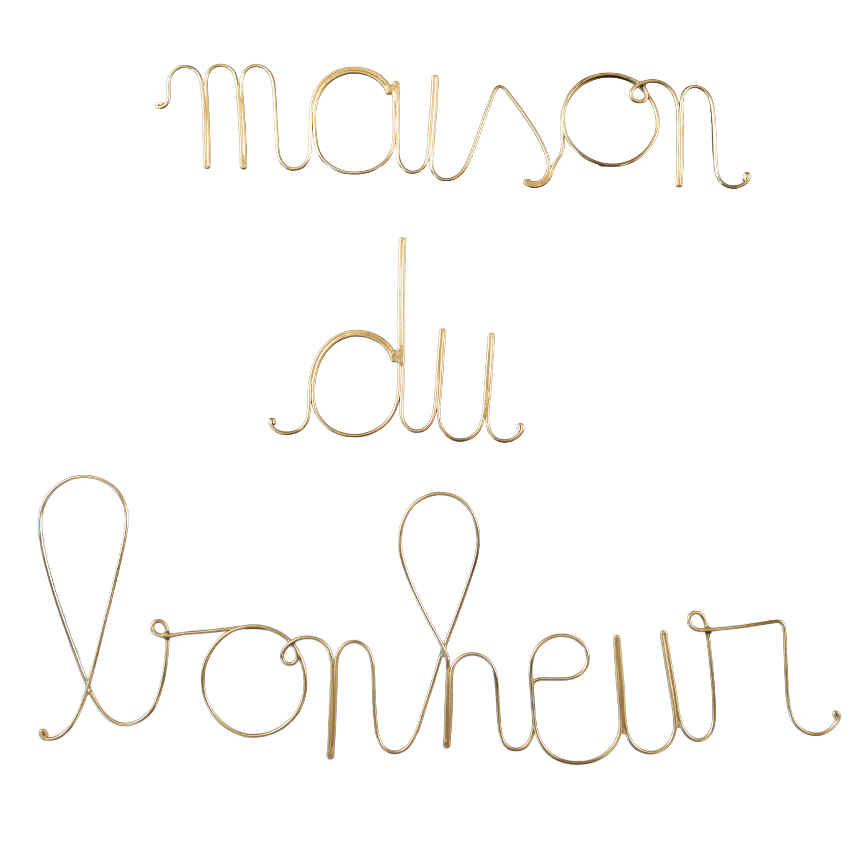 Mot fil de laiton MAISON DU BONHEUR