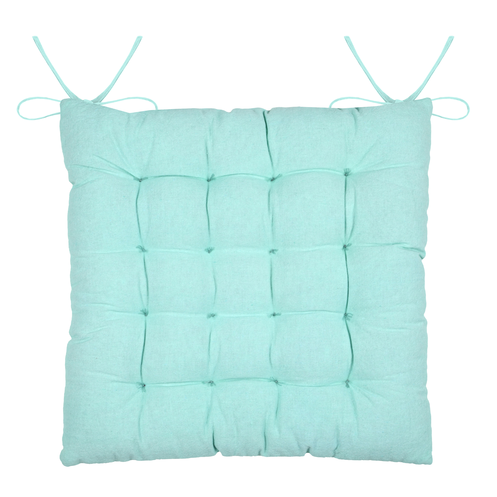 Galette de chaise polycoton matelassée à rayures — vue 3