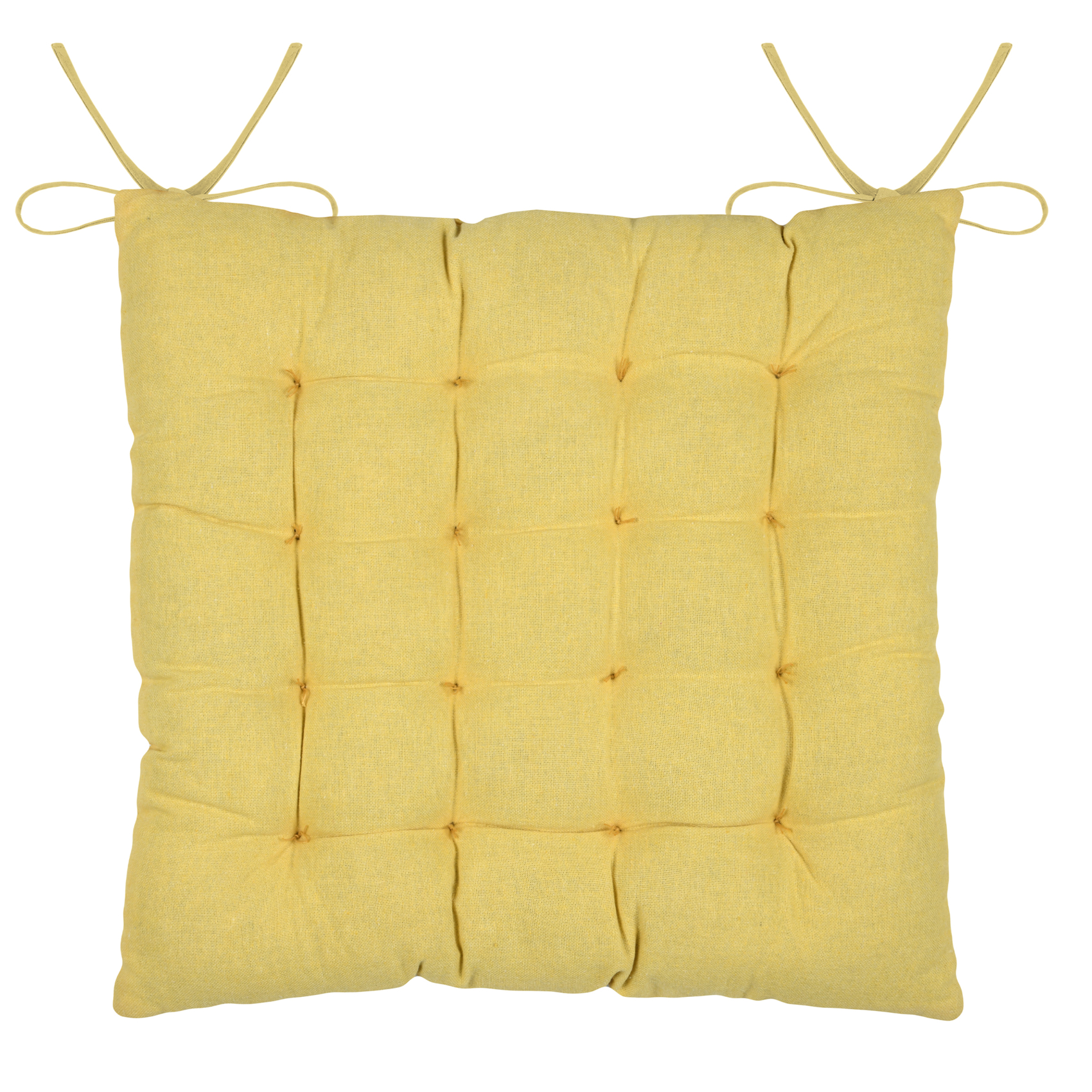 Galette de chaise polycoton matelassée à rayures — vue 6