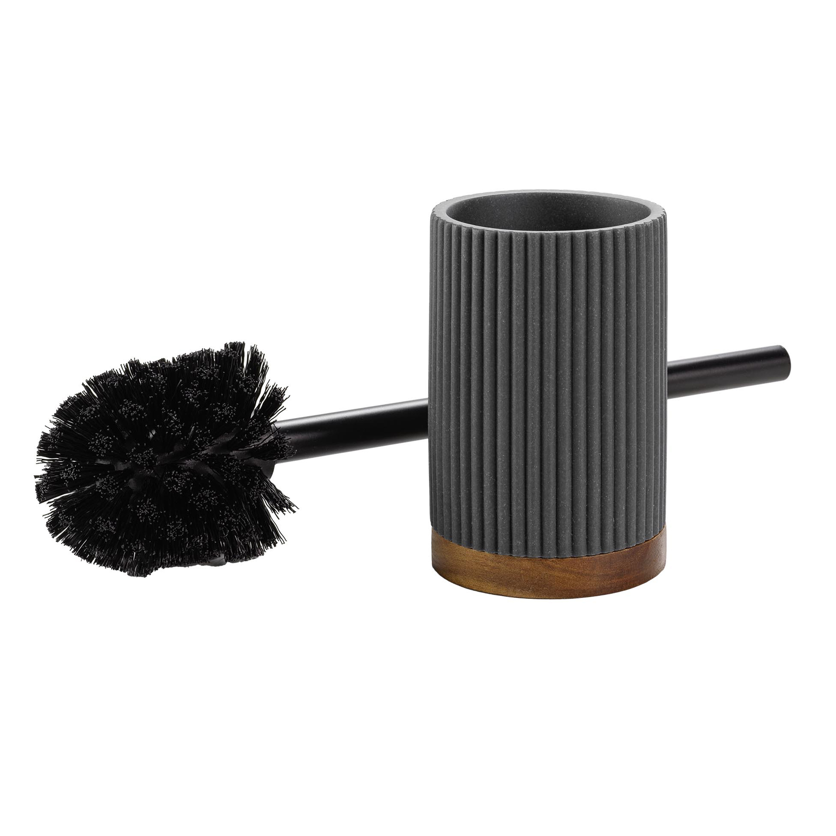 Brosse WC en acacia — vue 3