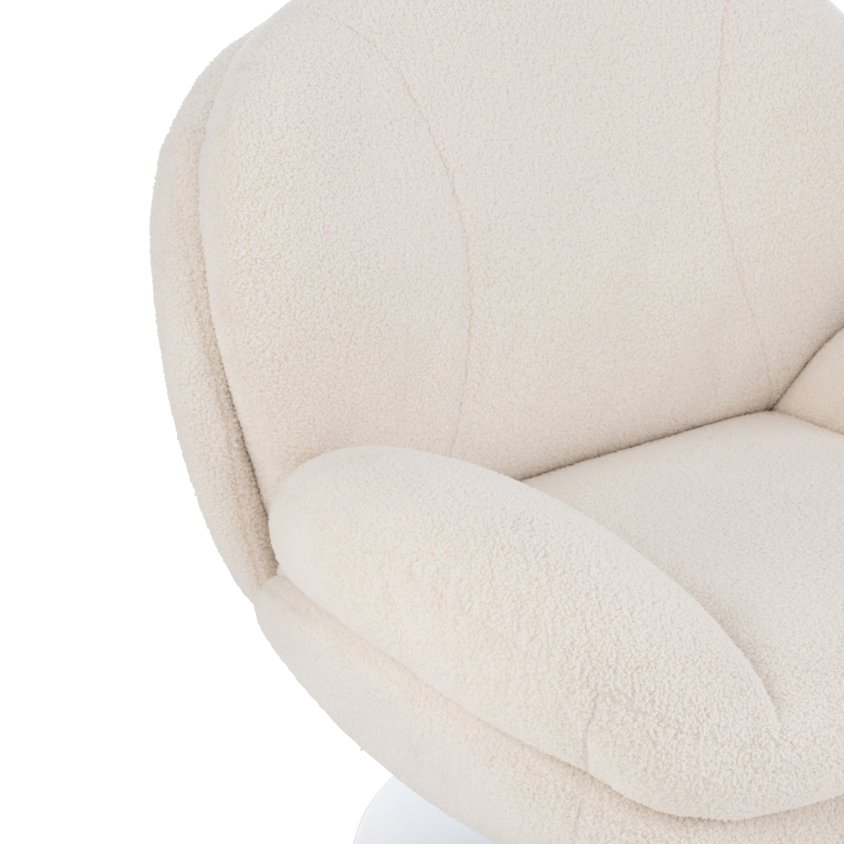 Fauteuil relax et repose pied effet velours texturé — vue 6