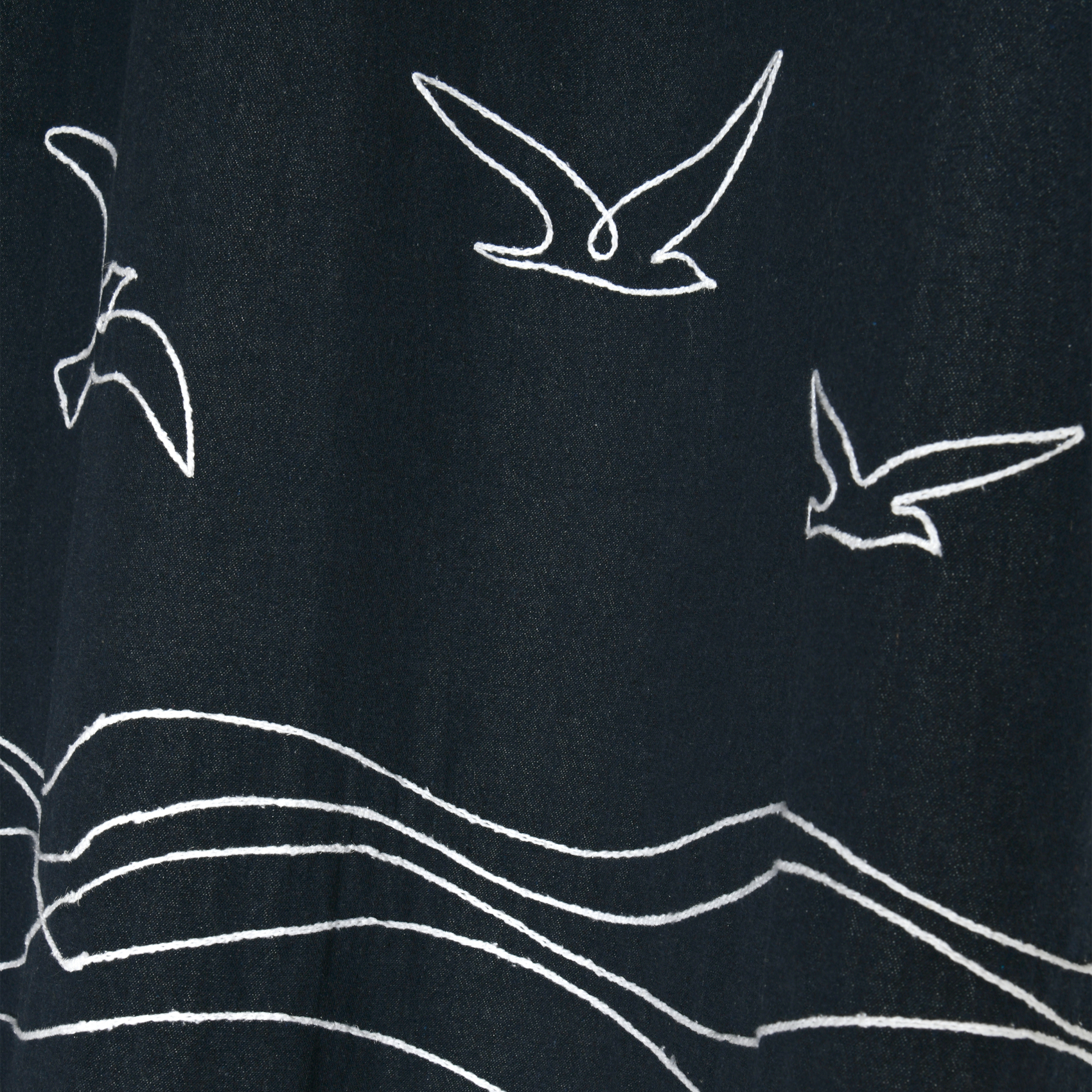 Rideau tamisant polycoton à œillets motif bord de mer — vue 3