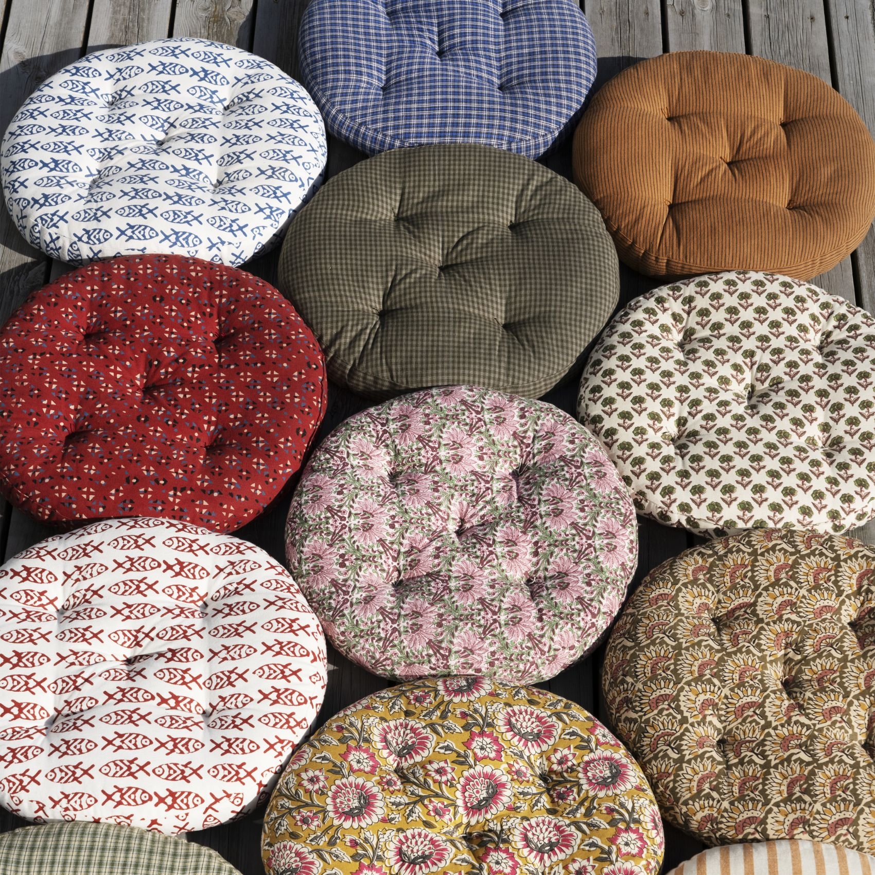 Galette de chaise ronde 100% coton végétal MADAM STOLTZ — vue 4