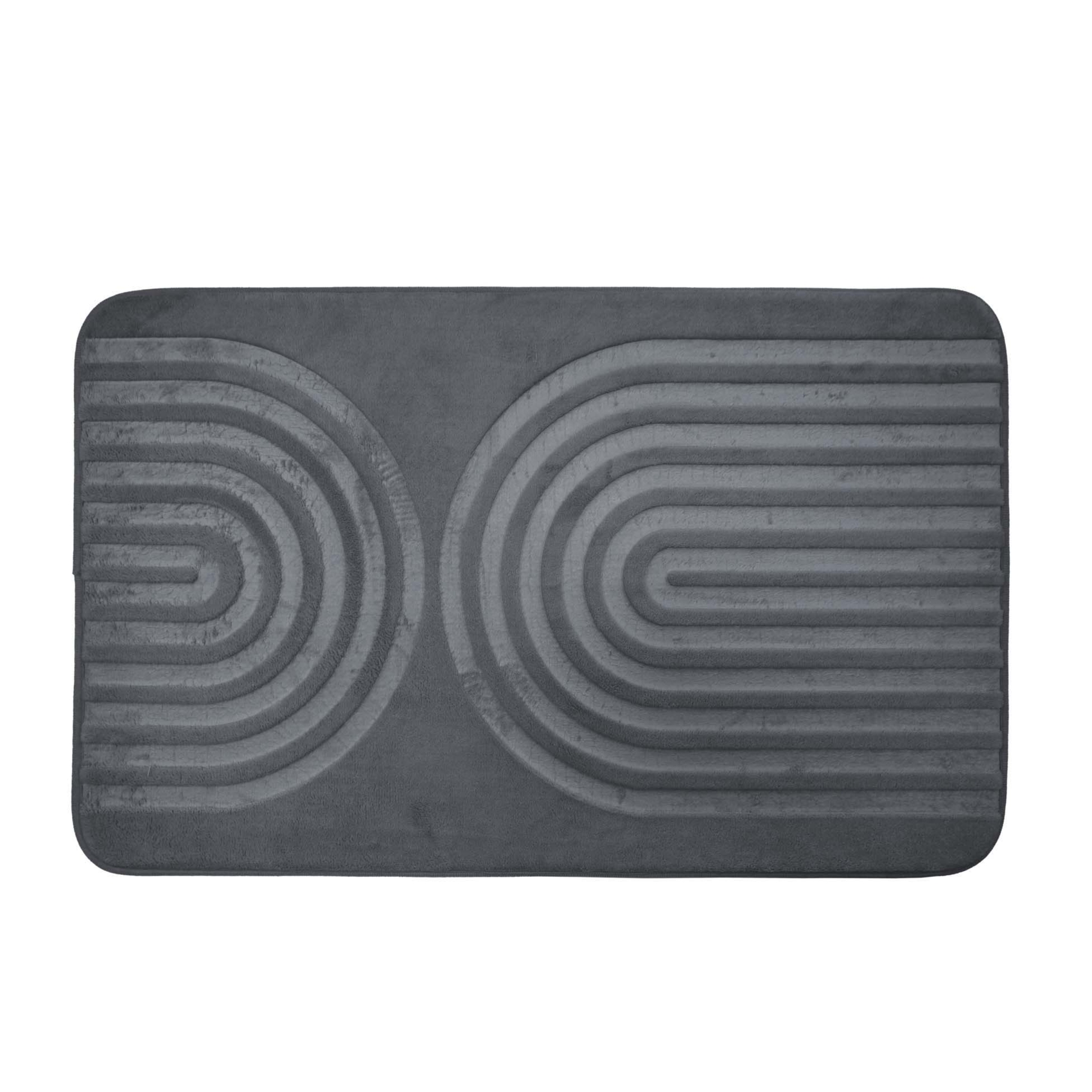 Tapis de bain antidérapant en microfibre à relief graphique