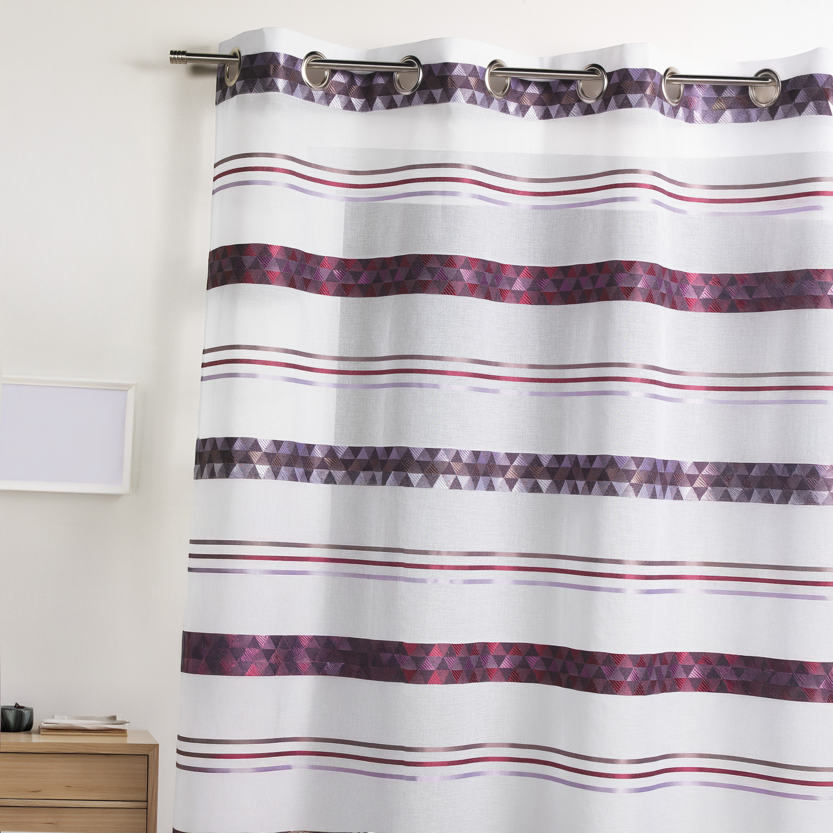 Voilage Jacquard en étamine géométrique — vue 5