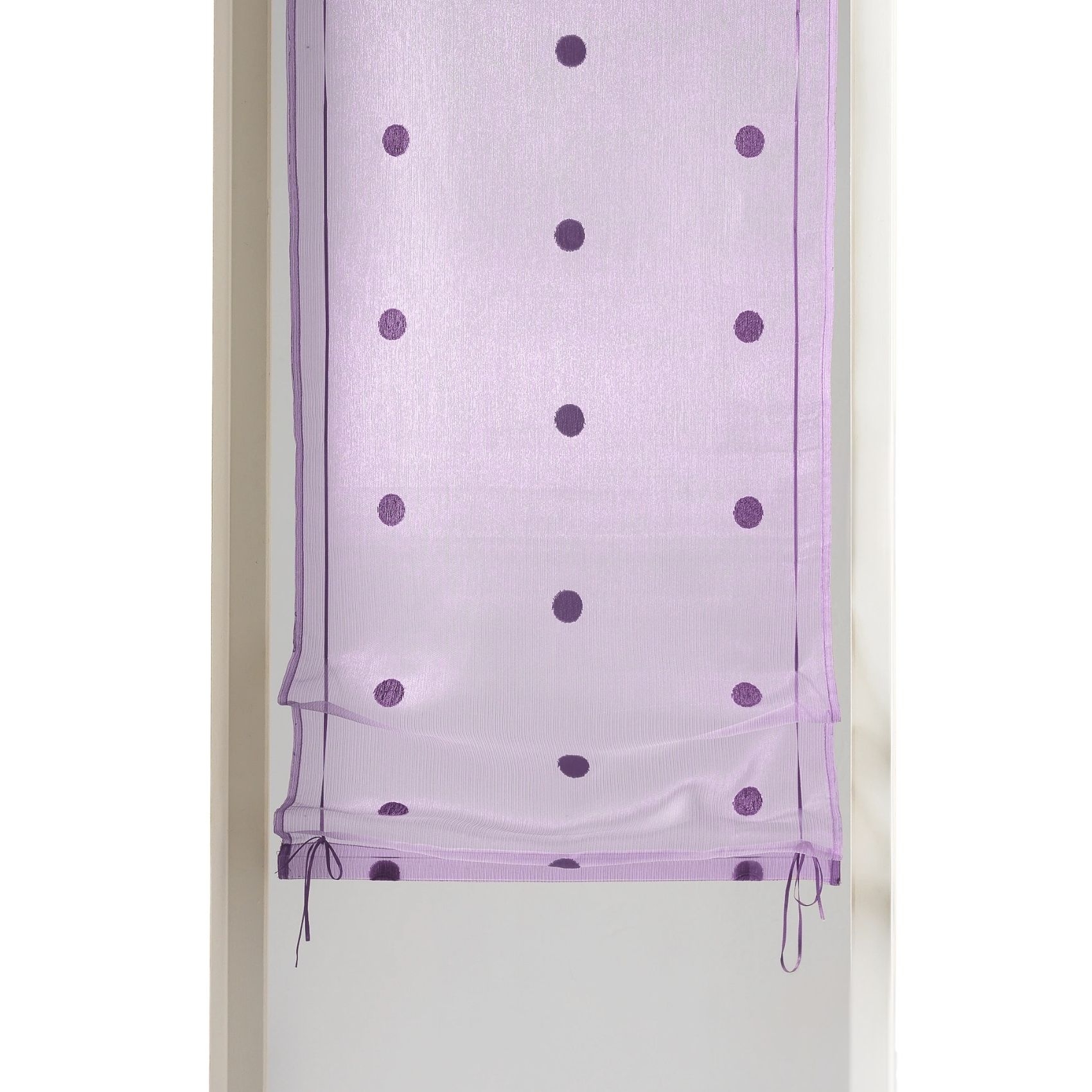 Store à remonter en organza jacquard à pois — vue 6
