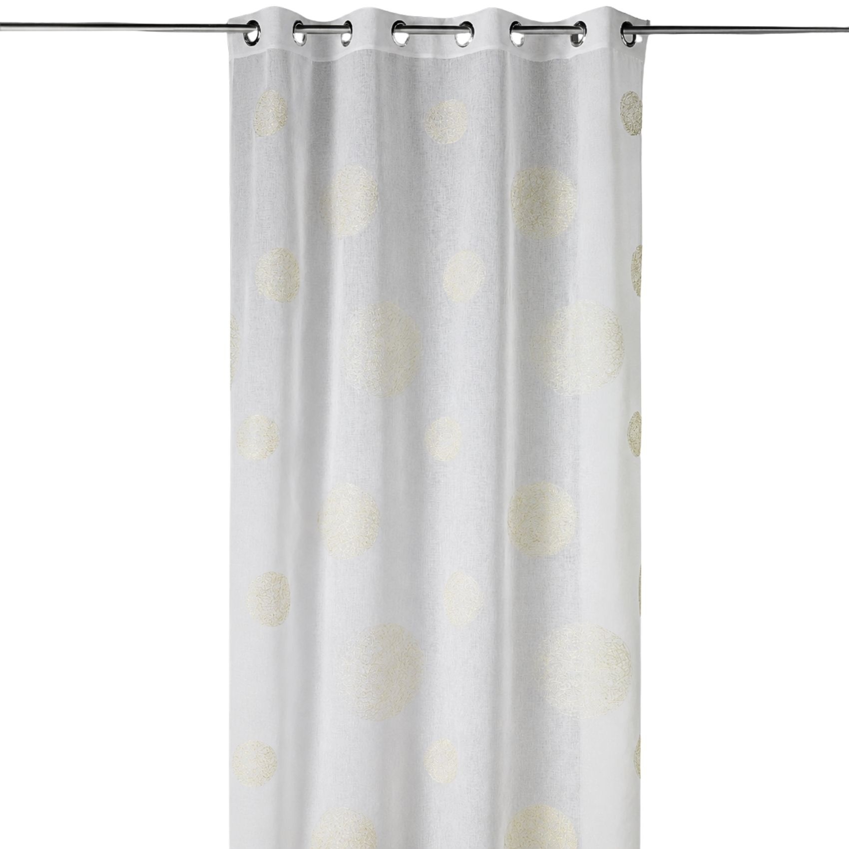 Voilage en Etamine Brodé ronds fils lurex brillants — vue 6