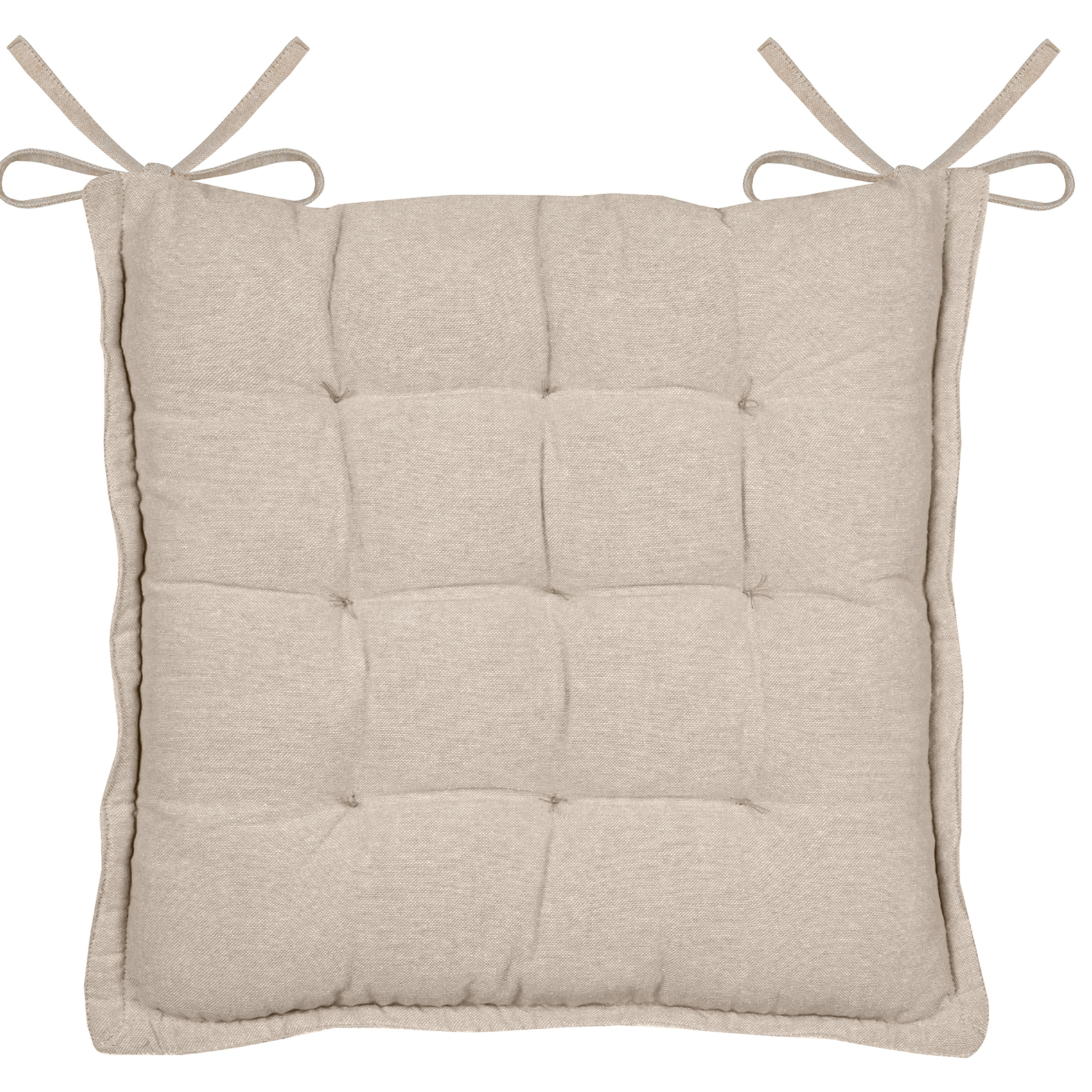 Galette de chaise matelassée poly-coton et jute — vue 4