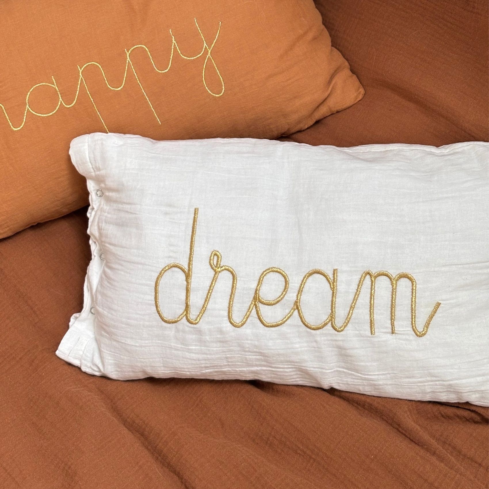 Coussin gaze de coton avec mot doux — vue 4