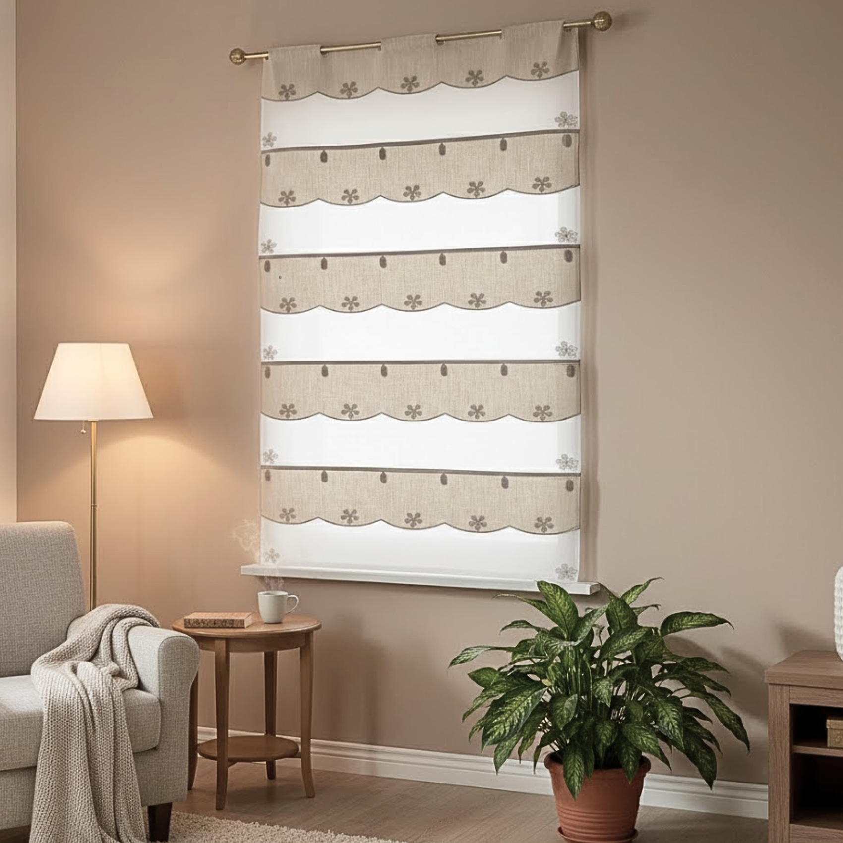 Modulable en organza brodé