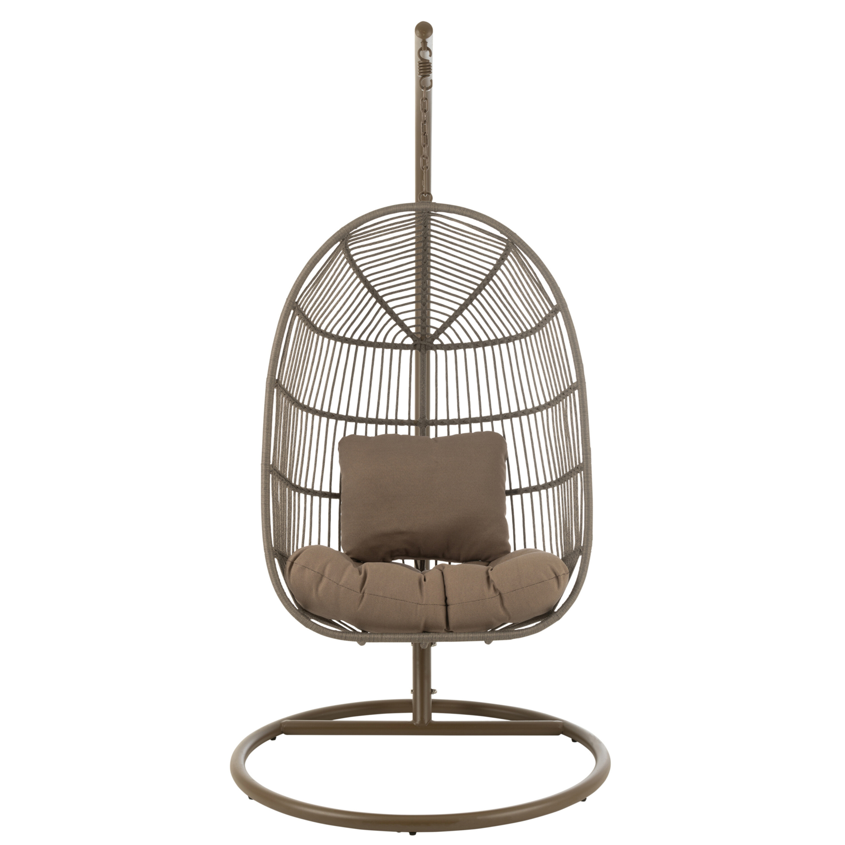 Fauteuil suspendu acier et corde — vue 4
