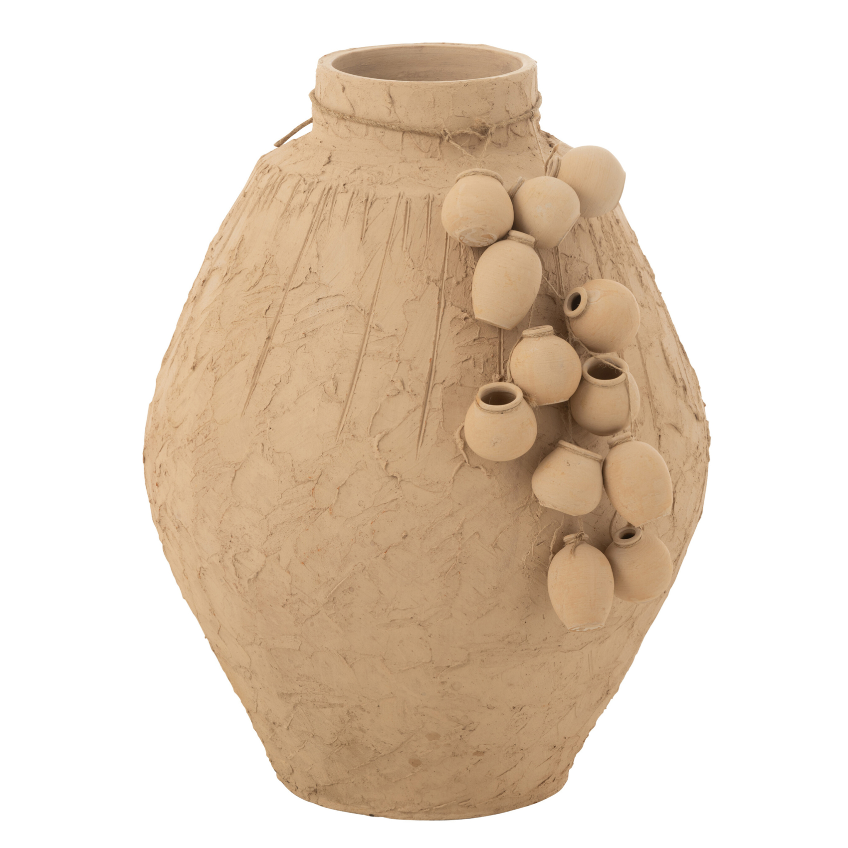 Vase décoratif texturé en papier mâché — vue 6