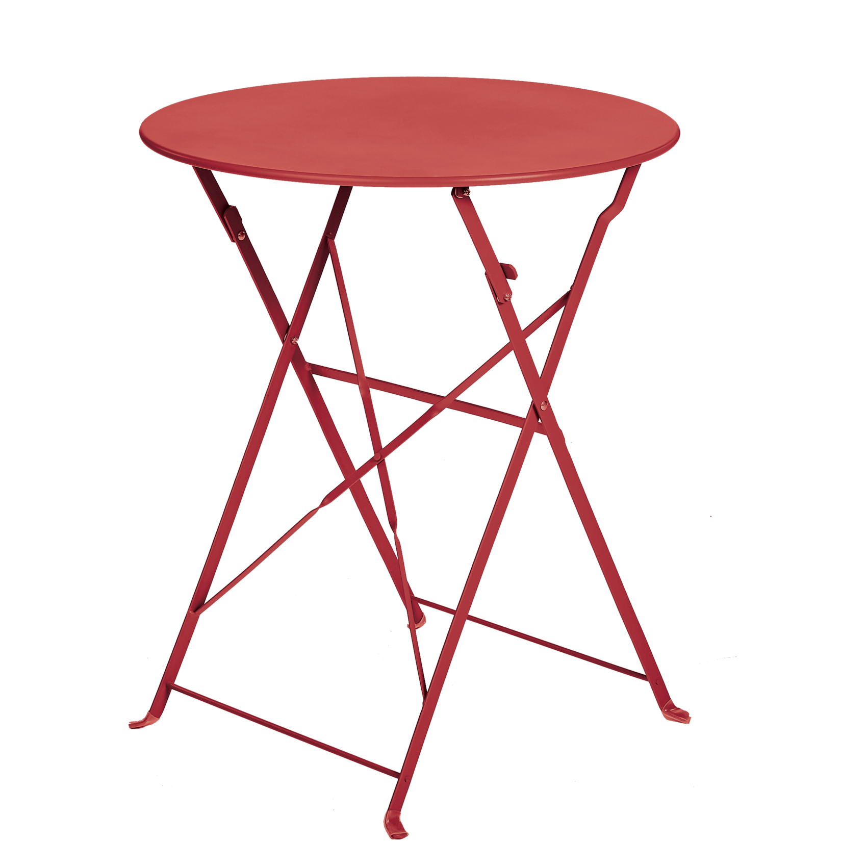 Table de jardin pliante en acier ronde — vue 5