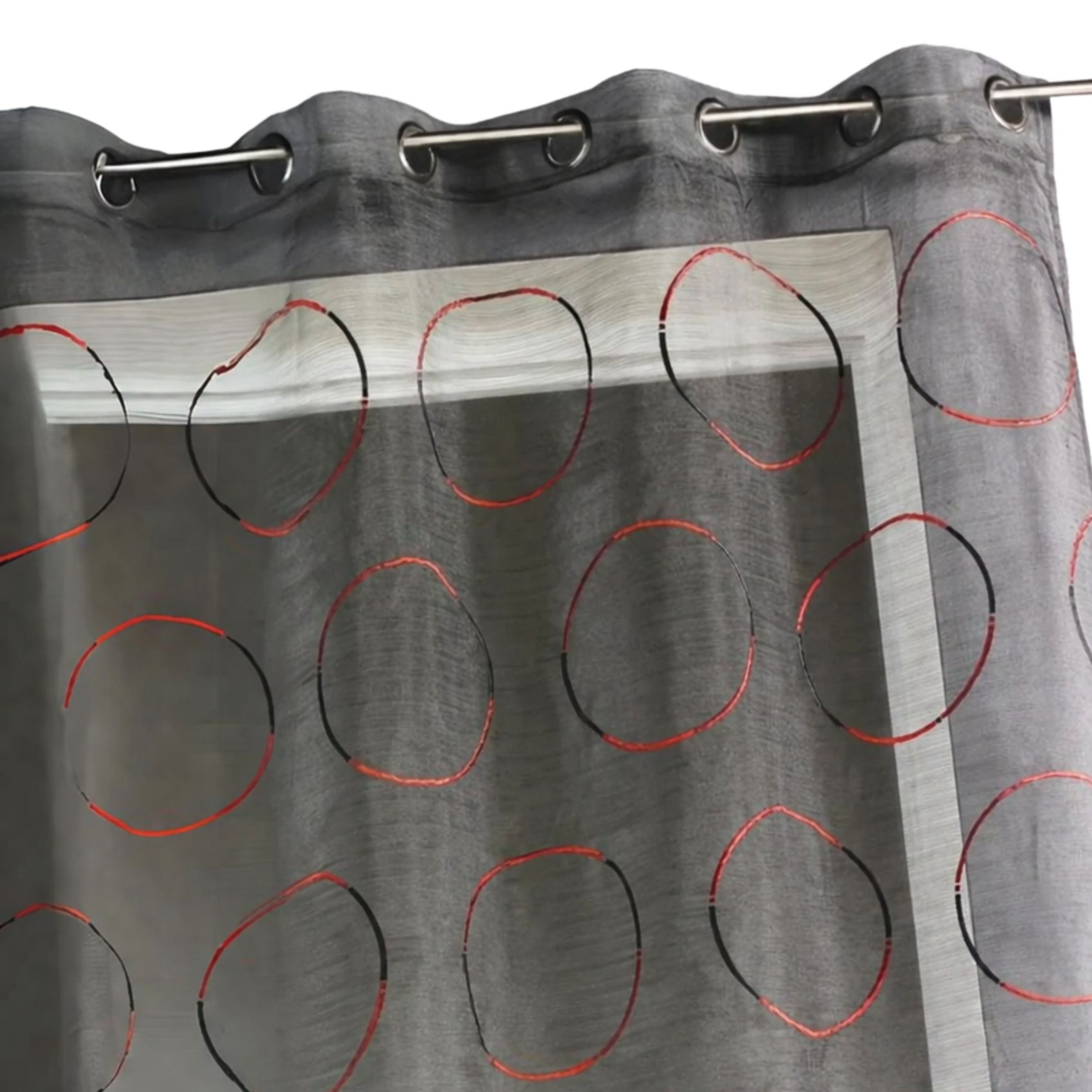 Voilage en Organza avec cercles brodés — vue 3