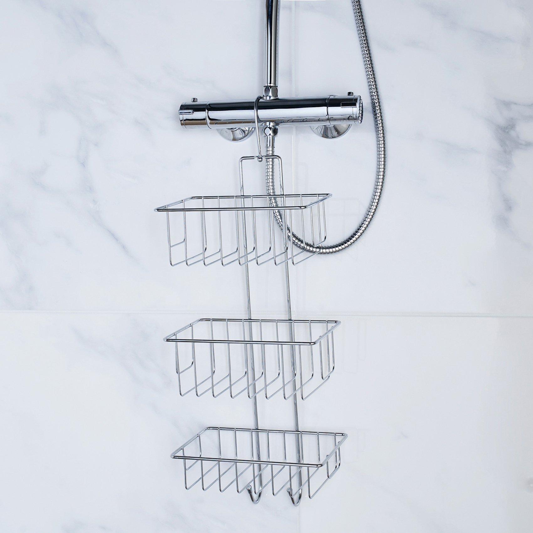 Serviteur de douche chromé — vue 3