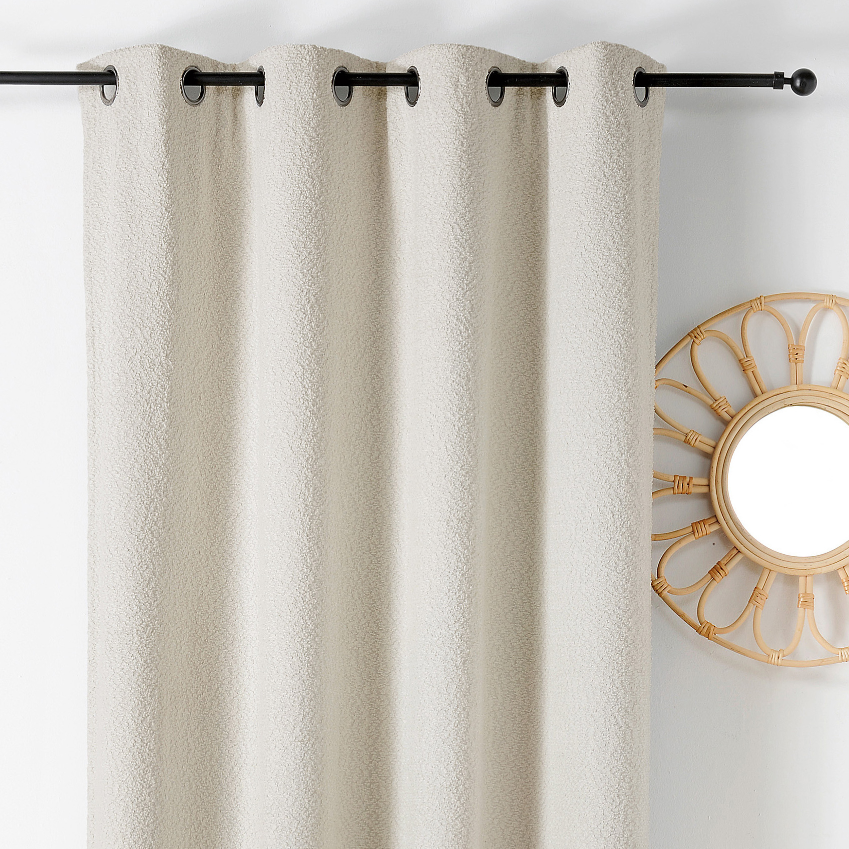 Rideau Thermique à Oeillets Effet Bouclé — vue 3