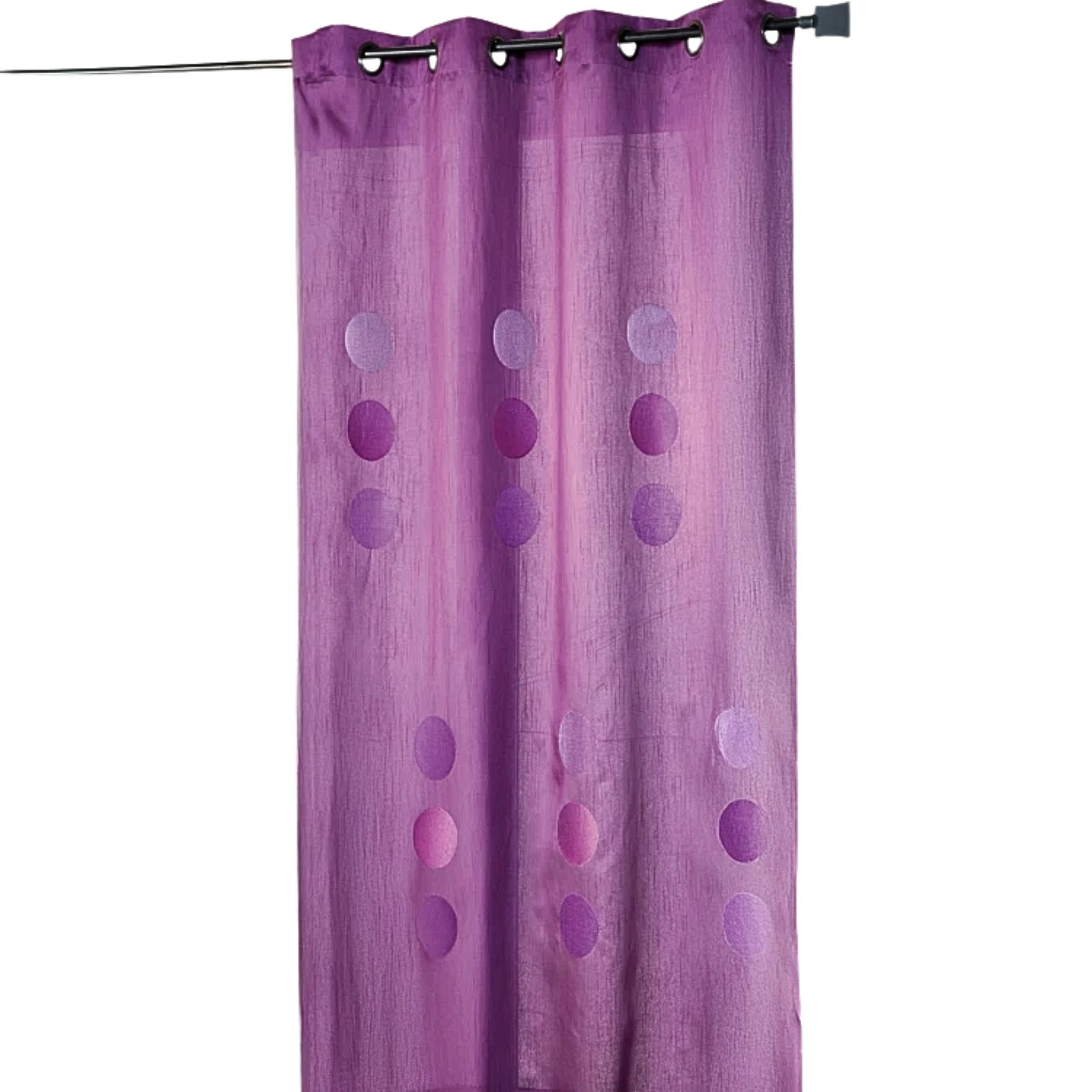 Double Rideau taffetas shantung 'gros pois' — vue 3