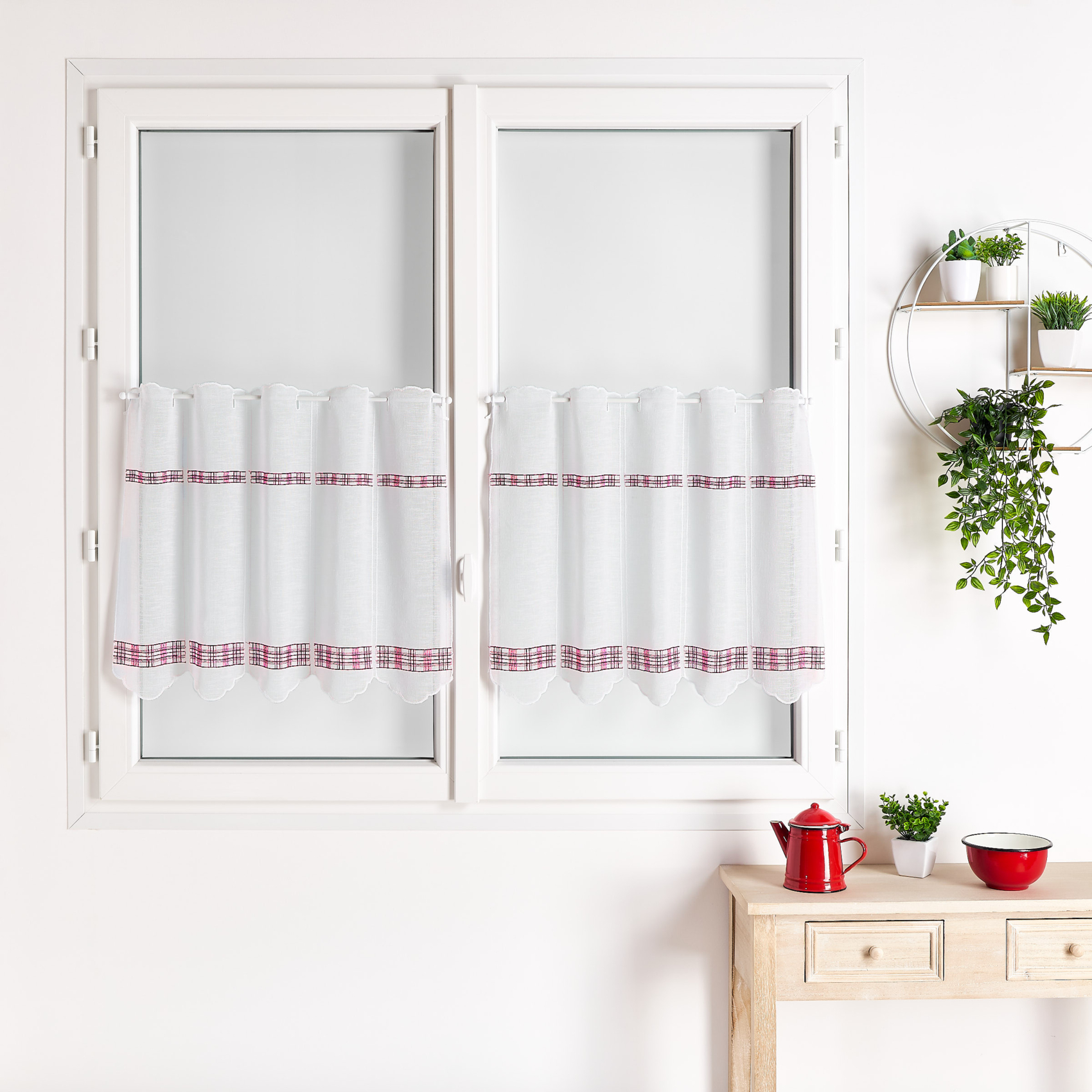 Brise Bise brodé motif carreaux