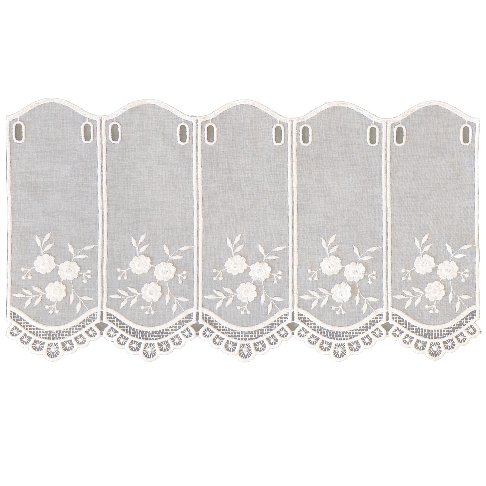 Brise bise fleurs brodées